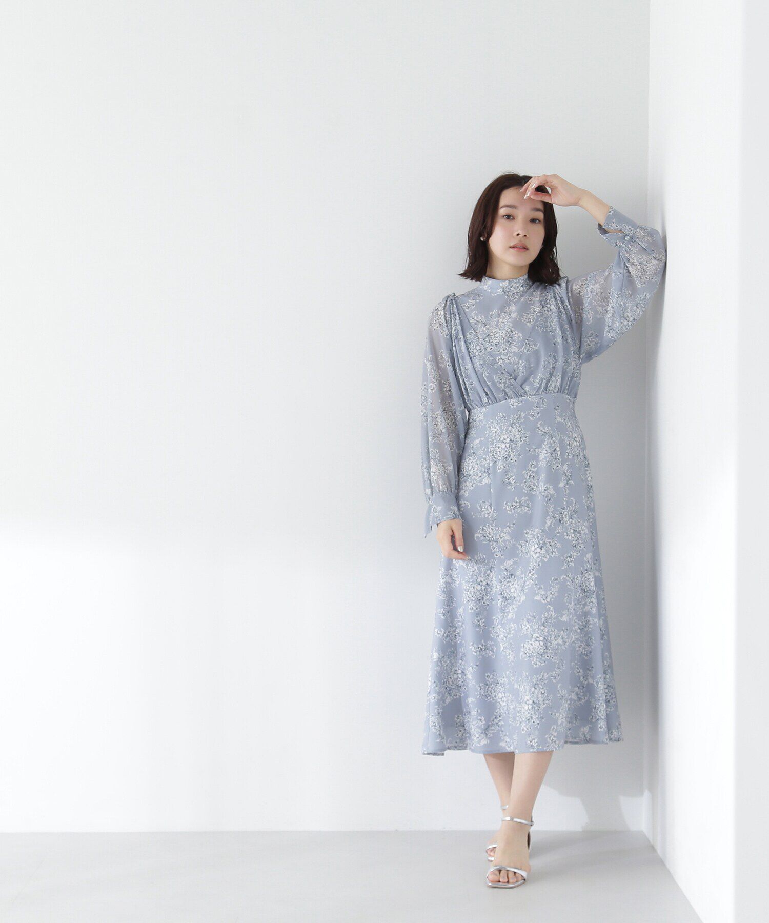  「シアープリントカシュクールワンピース」|ワンピース|