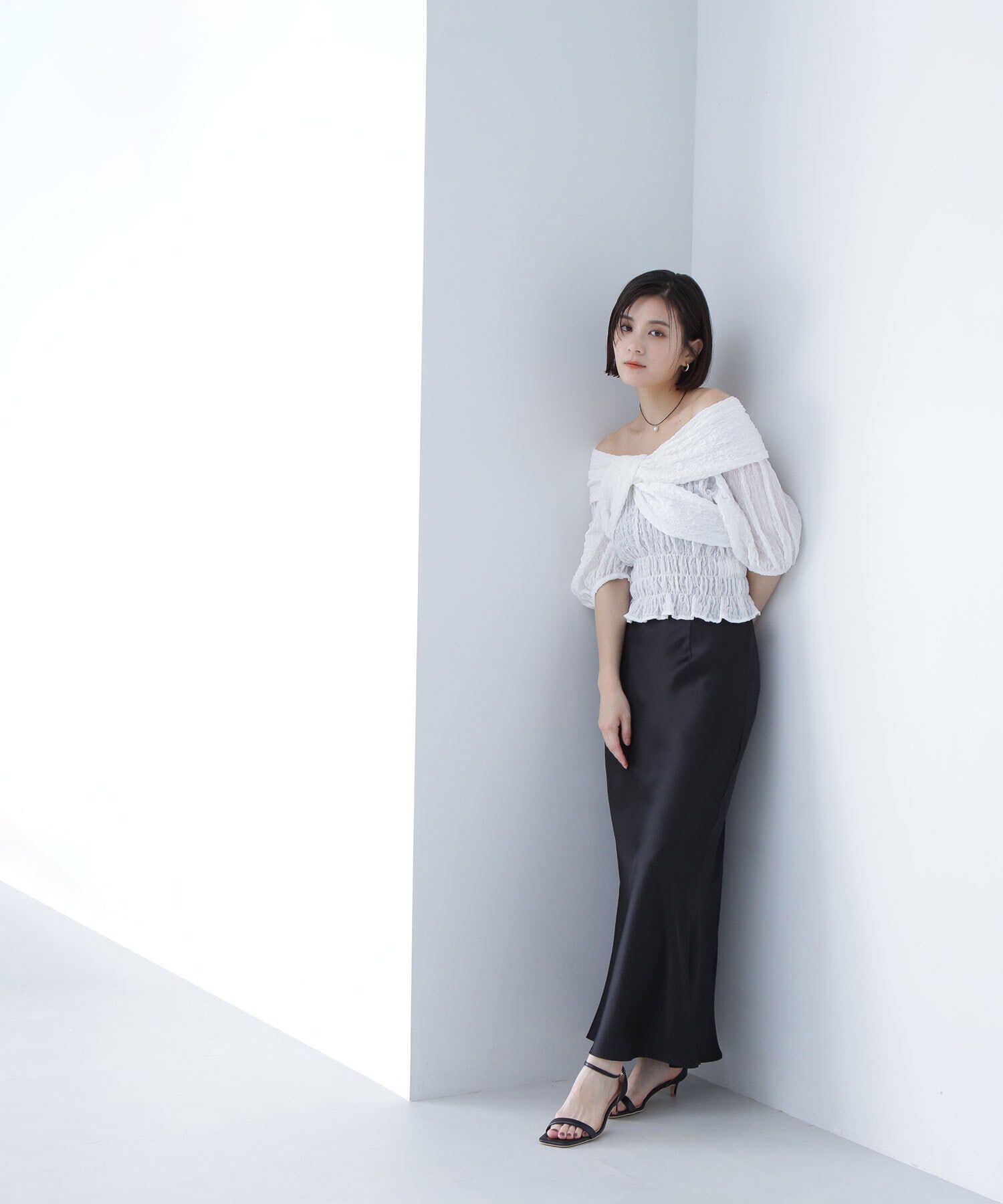  「サイドスリットバイアスナロースカート」|スカート|