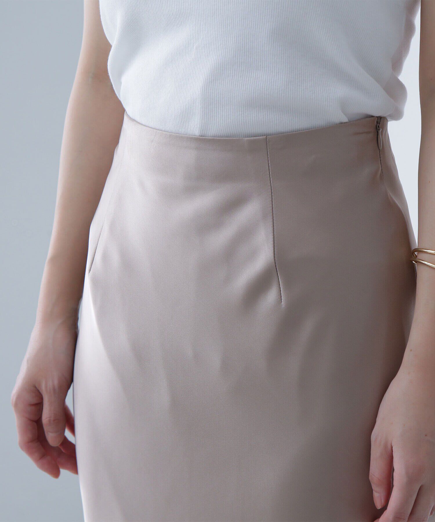  「サイドスリットバイアスナロースカート」|スカート|