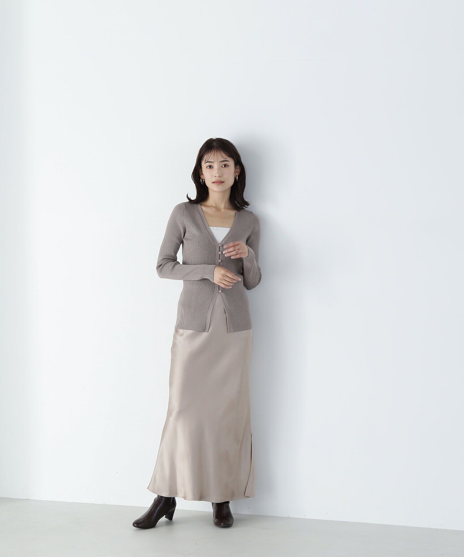  「サイドスリットバイアスナロースカート」|スカート|