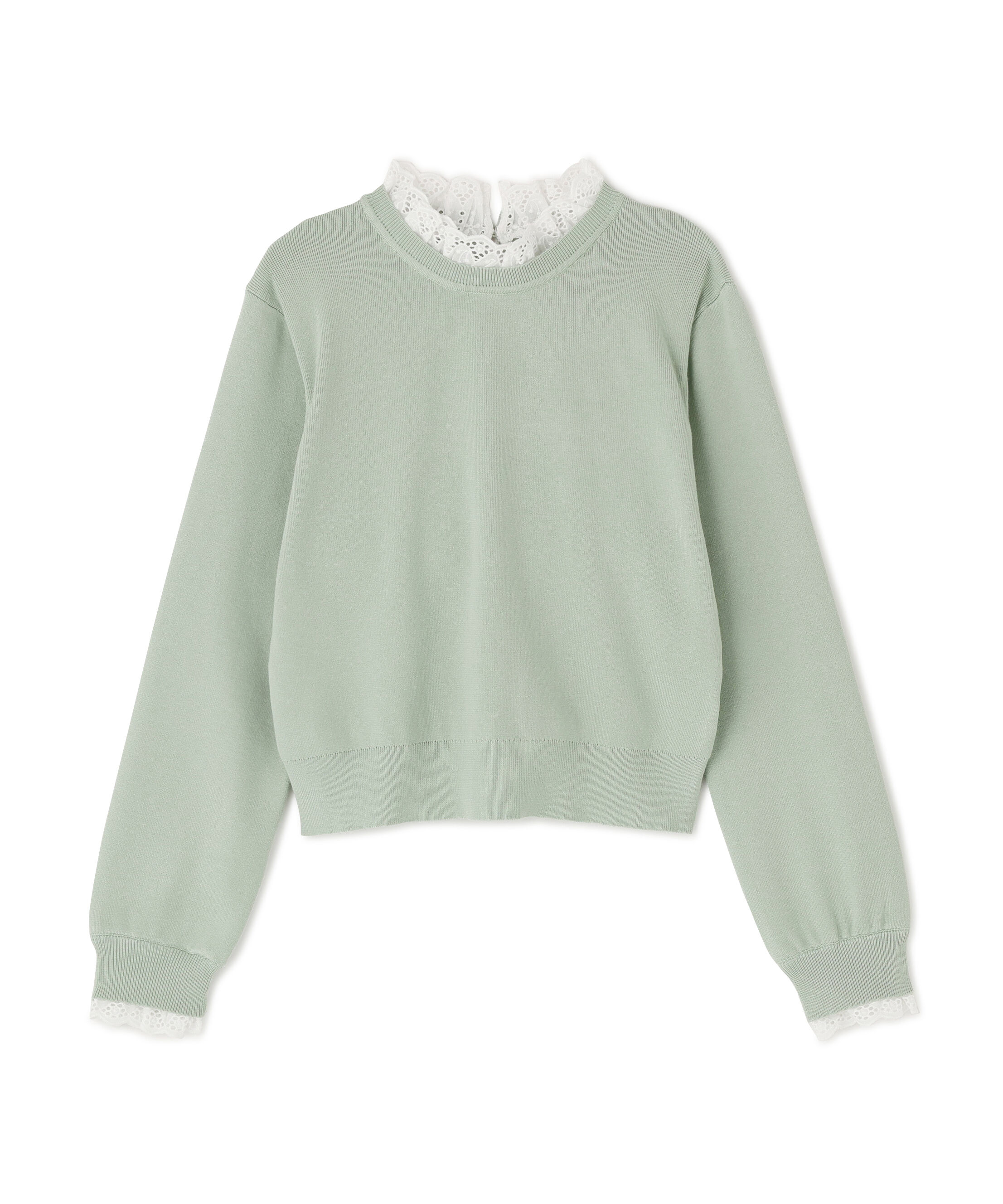  「レースフリルドッキングニット」|ニット・セーター|