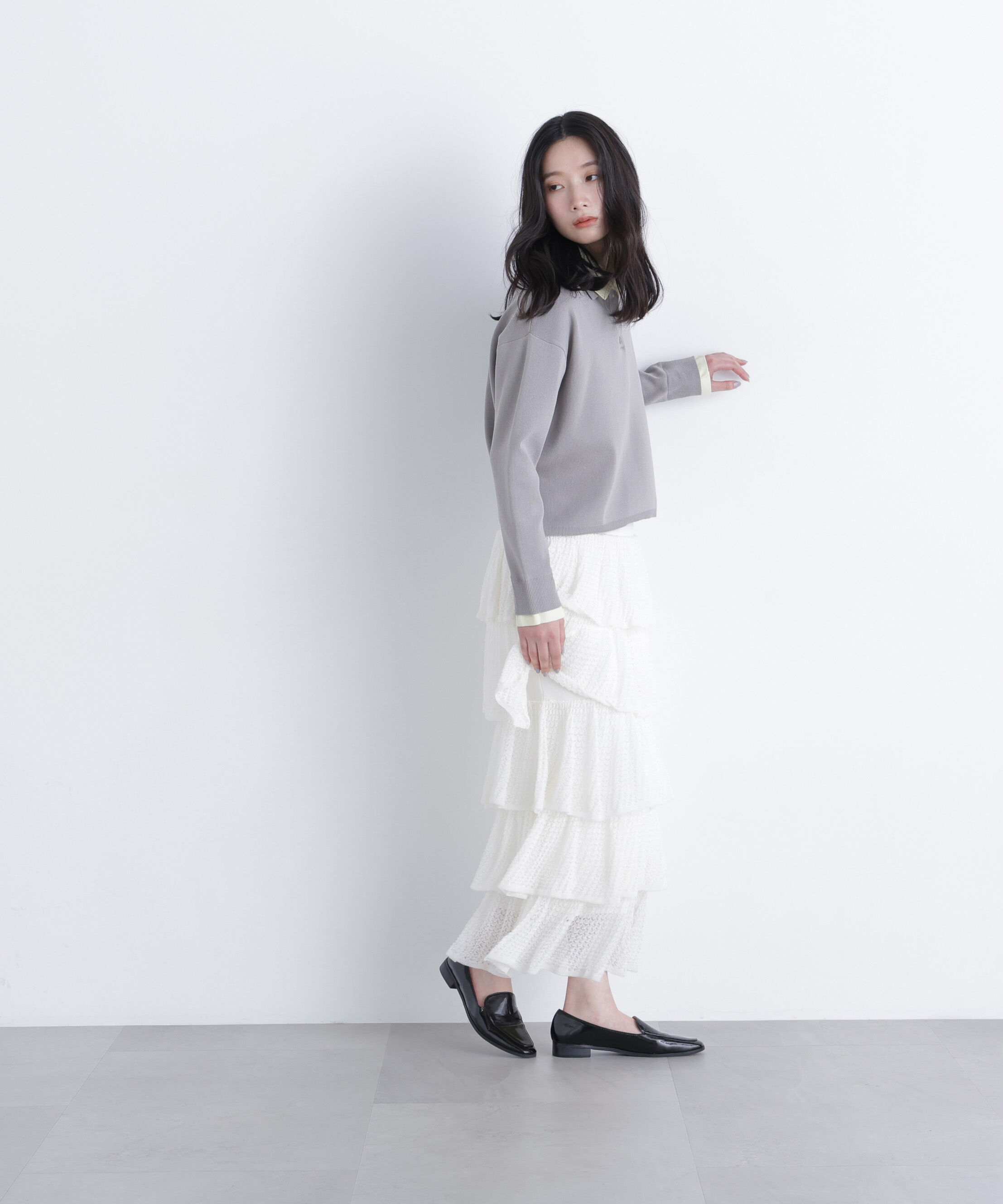  「〈N.〉シャツレイヤードニット」|ニット・セーター|