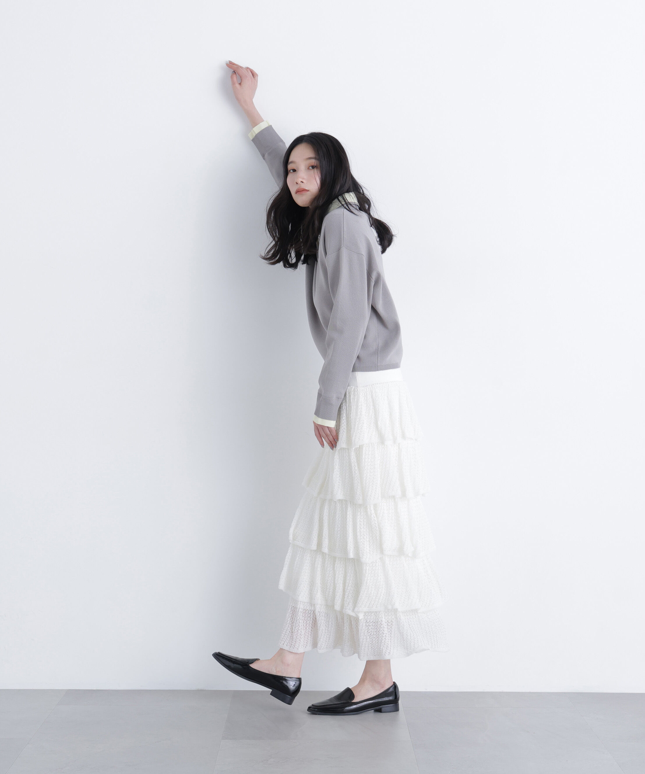  「〈N.〉シャツレイヤードニット」|ニット・セーター|