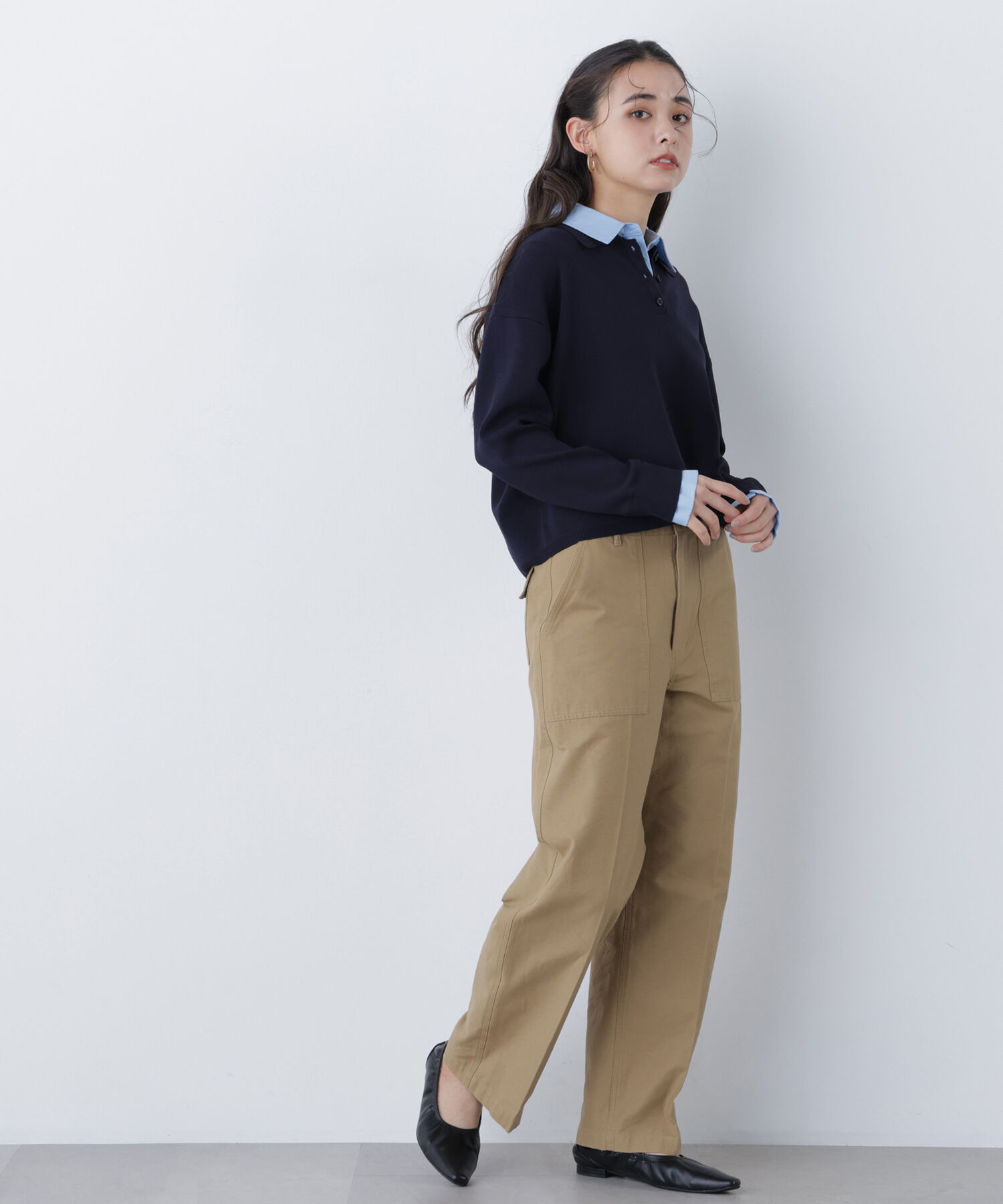  「〈N.〉シャツレイヤードニット」|ニット・セーター|