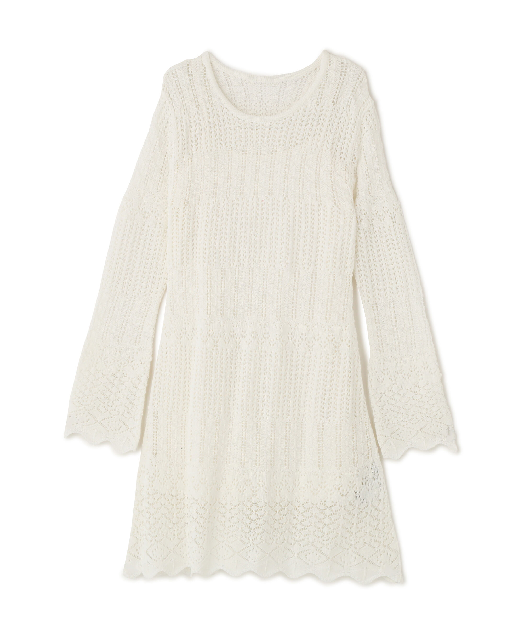 「〈N.〉透かし編みニットミニワンピース」|ワンピース|