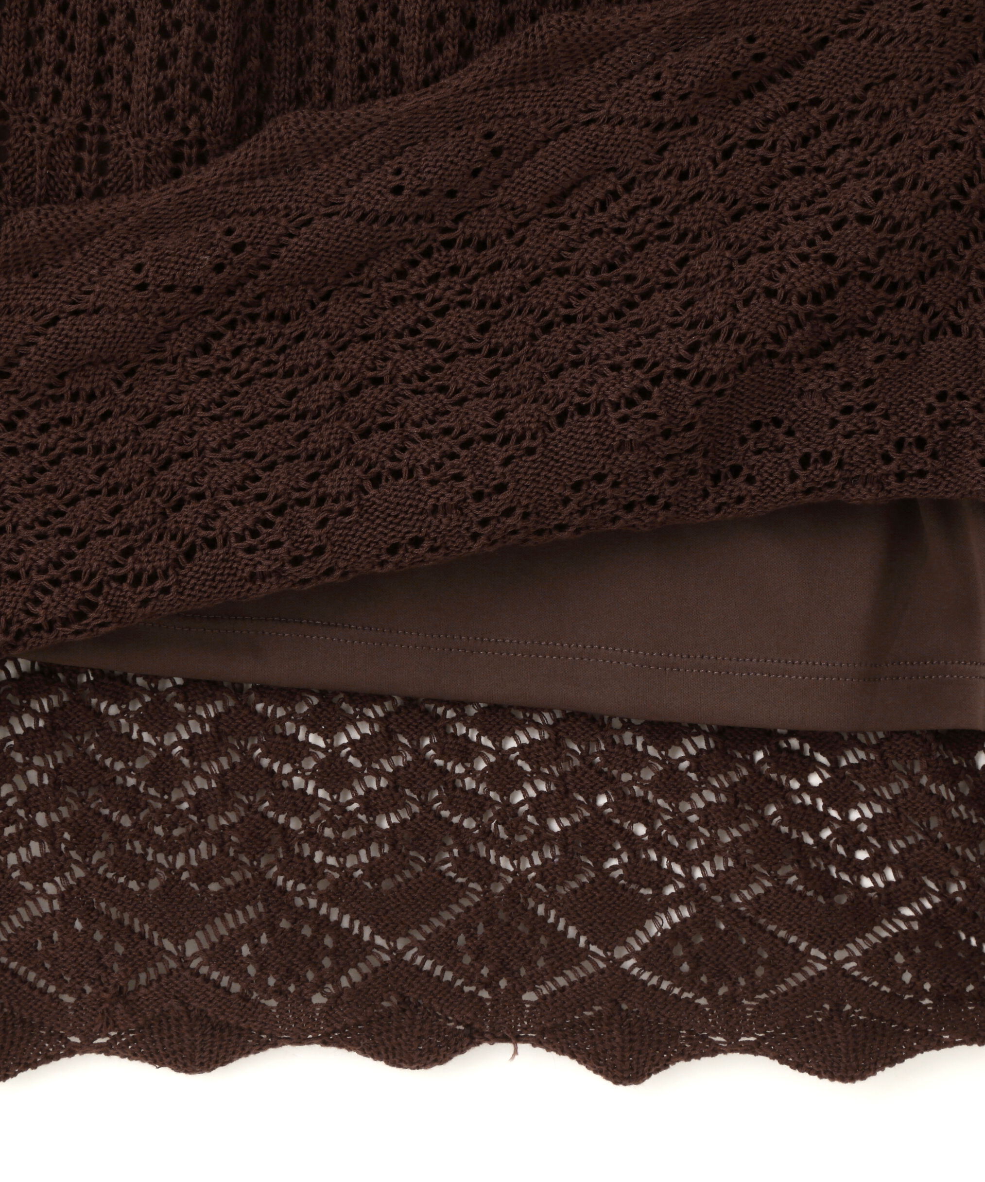  「〈N.〉透かし編みニットミニワンピース」|ワンピース|