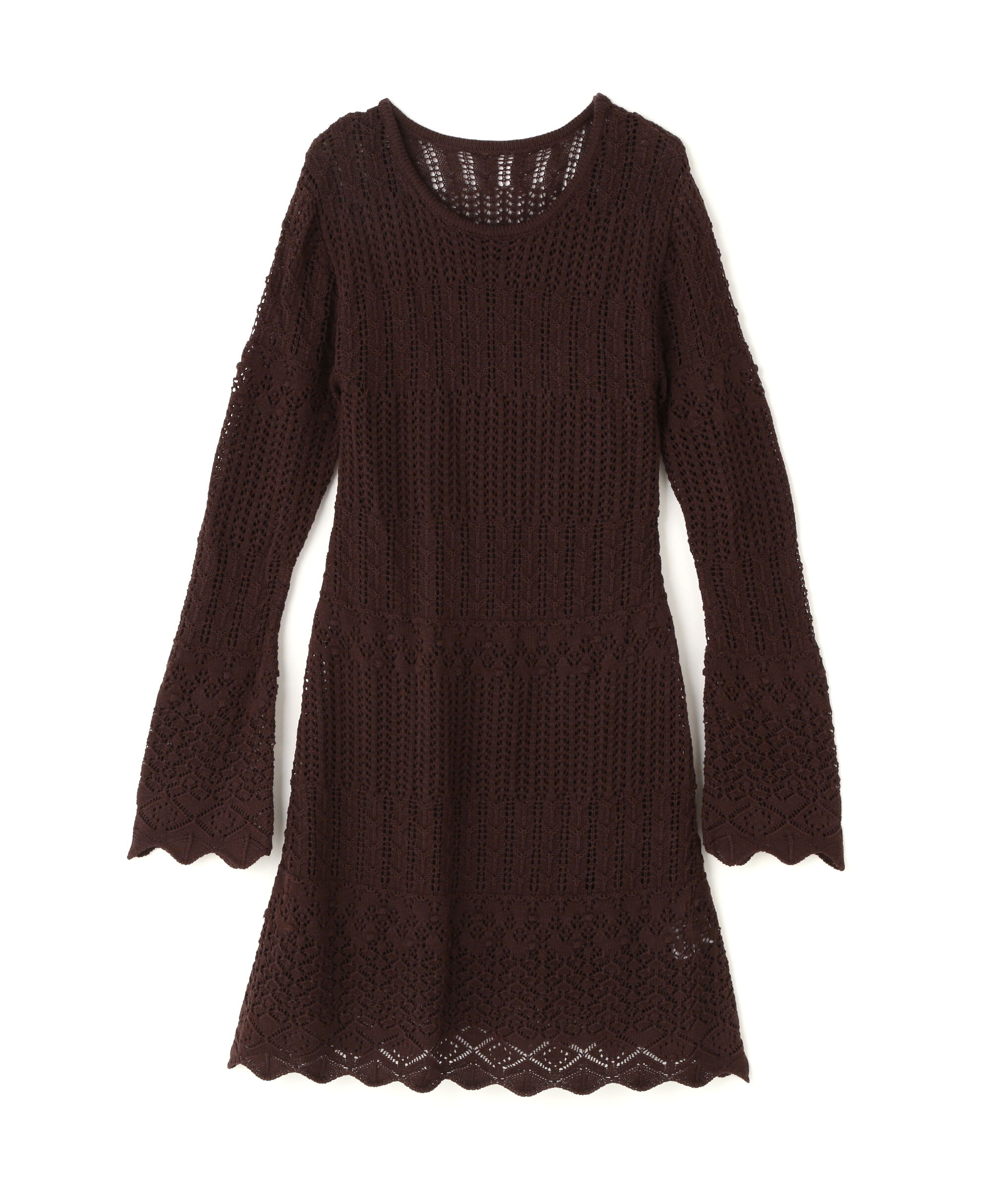  「〈N.〉透かし編みニットミニワンピース」|ワンピース|