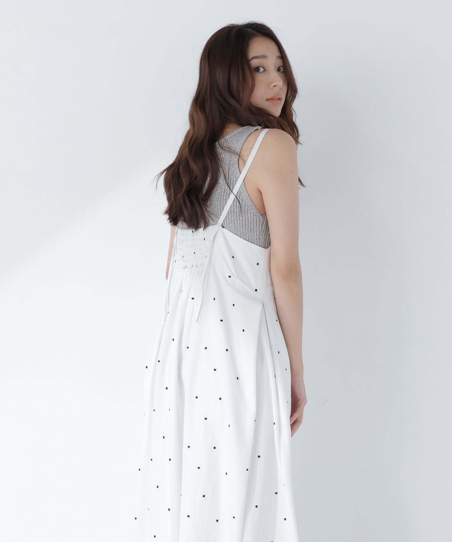  「スクエアドットキャミワンピース」|ワンピース|