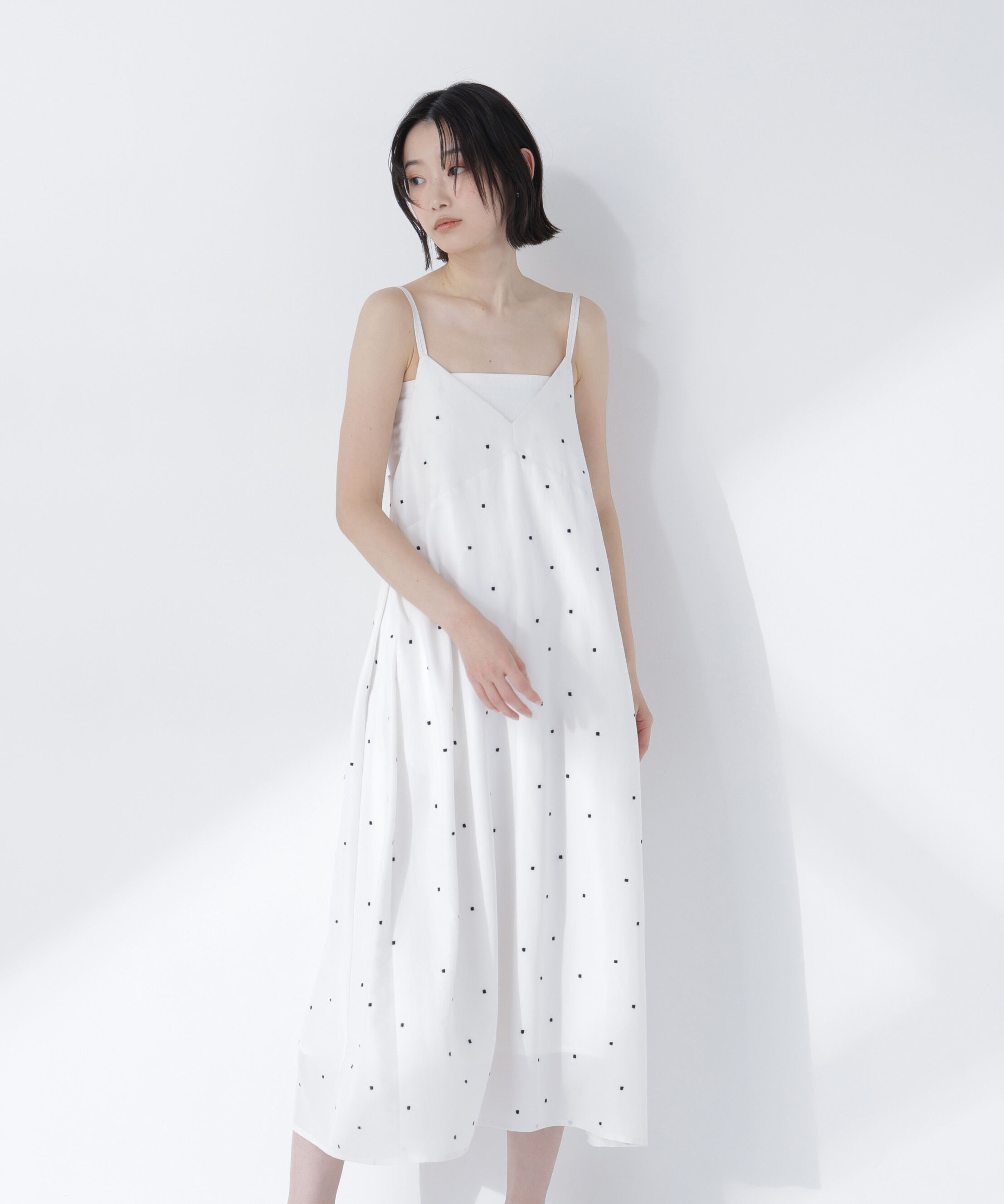  「スクエアドットキャミワンピース」|ワンピース|