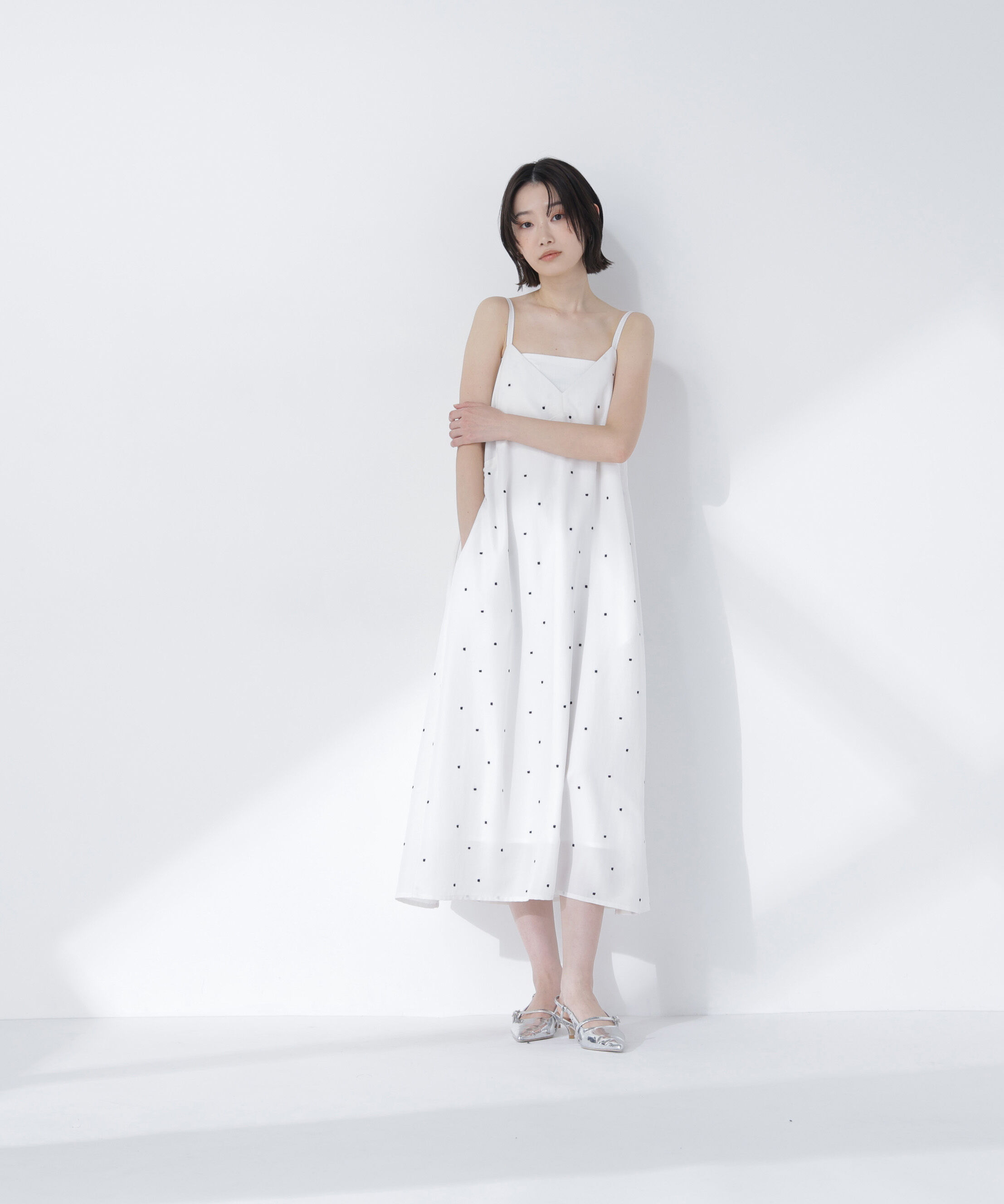  「スクエアドットキャミワンピース」|ワンピース|