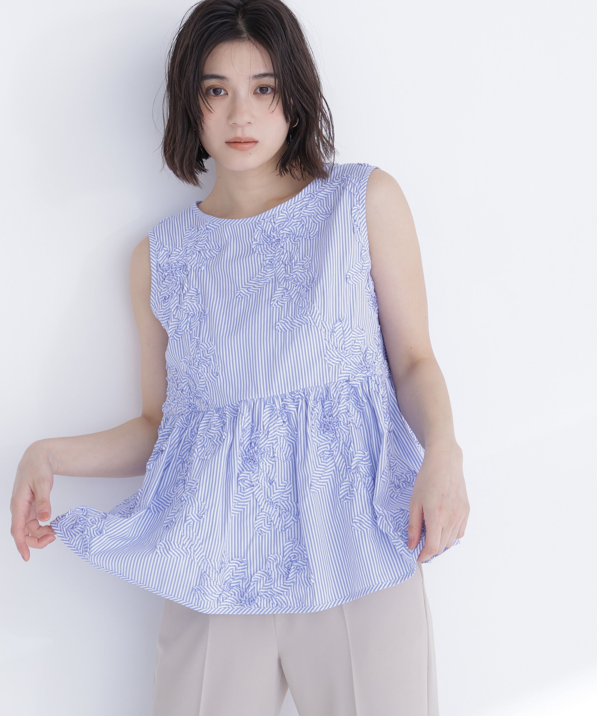  「テープ刺繍ペプラムシャツ」|シャツ・ブラウス|ブルーストラ 2