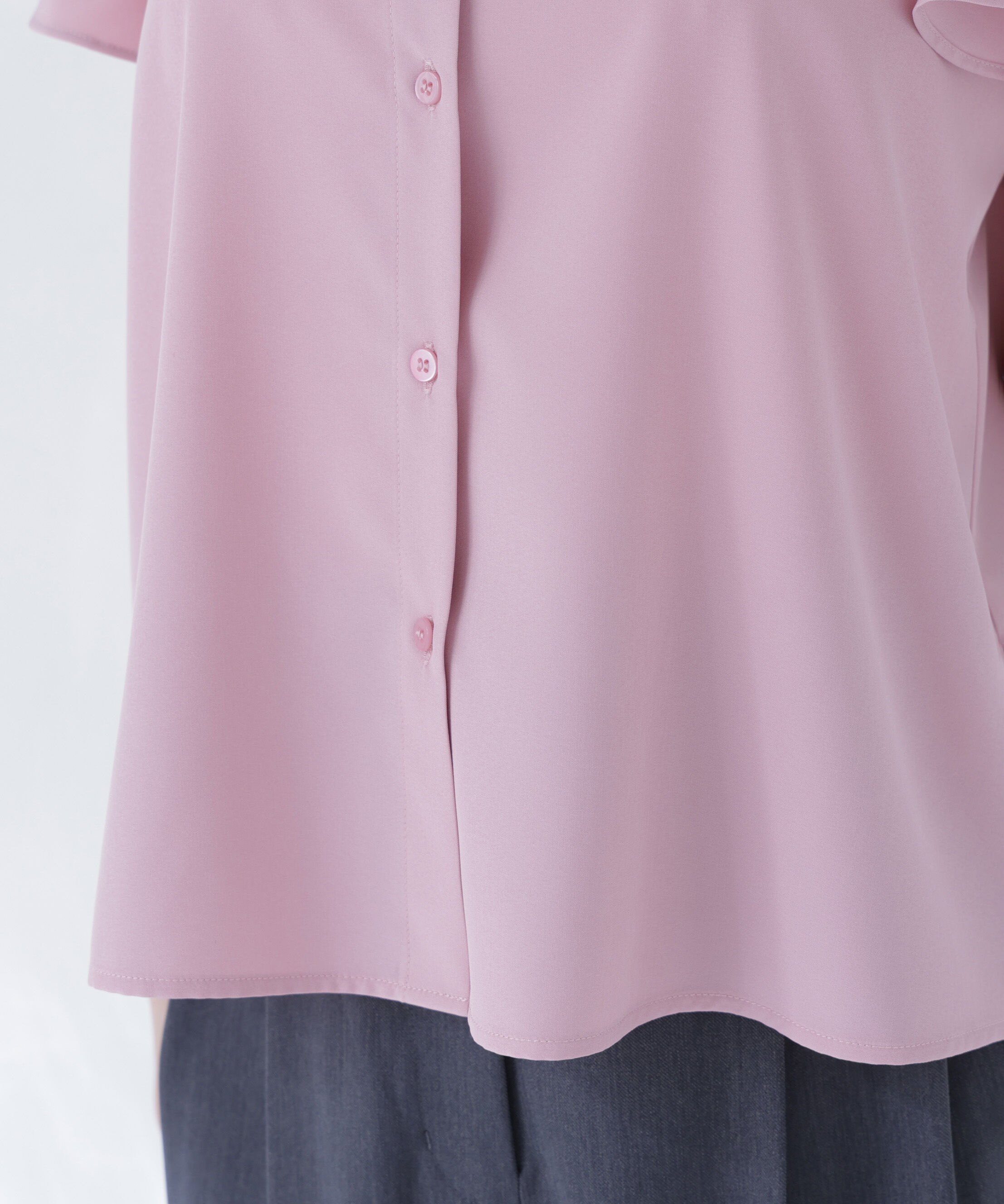  「スクエアネックフリルブラウス」|シャツ・ブラウス|