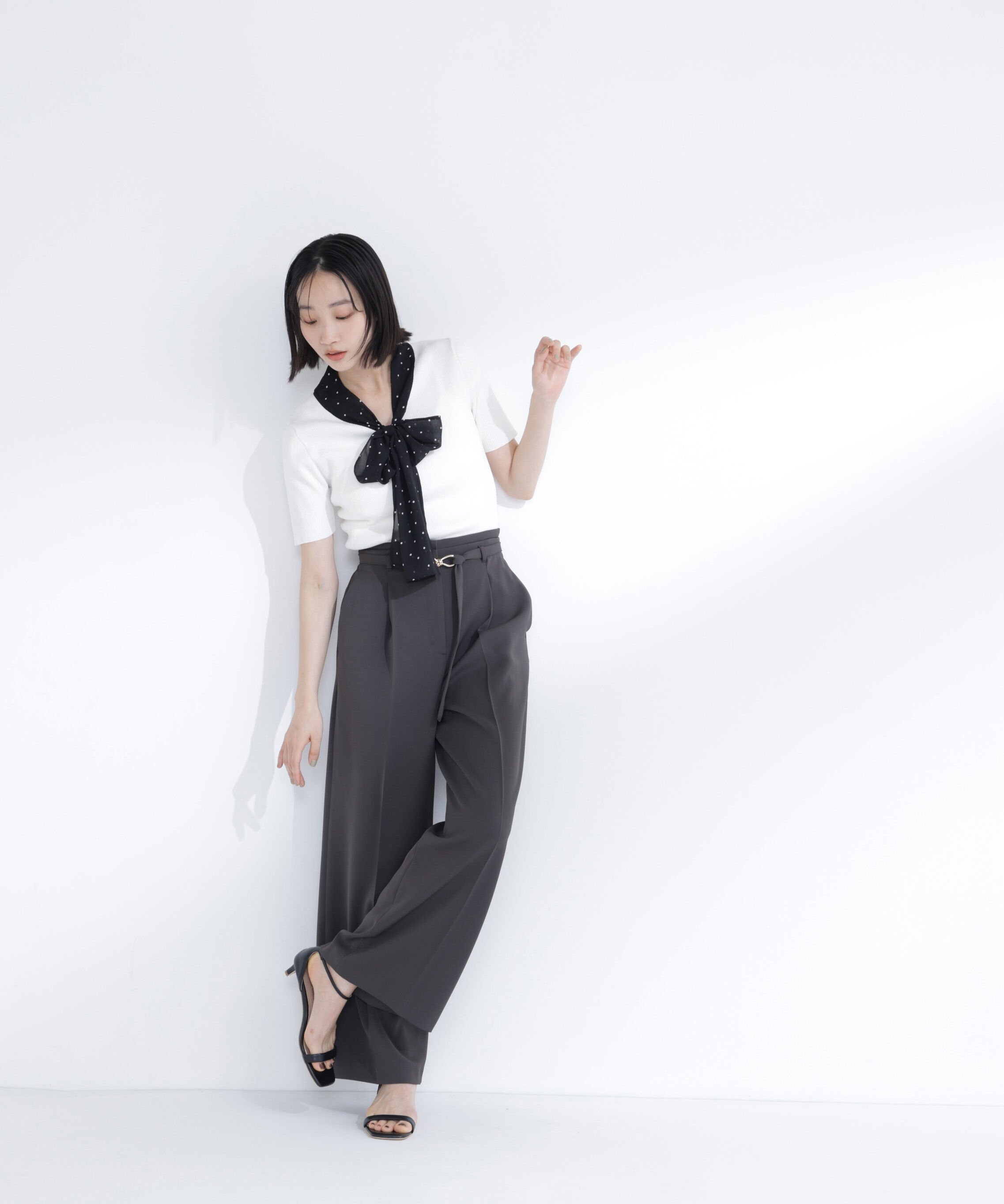  「ドットリボンボウタイニット」|ニット・セーター|