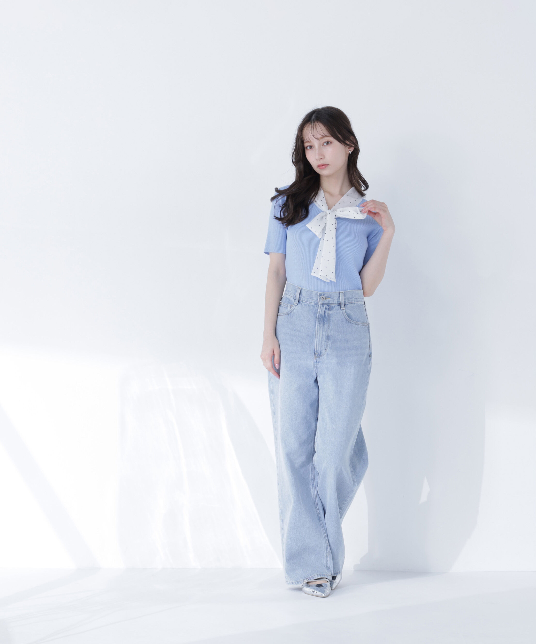  「ドットリボンボウタイニット」|ニット・セーター|