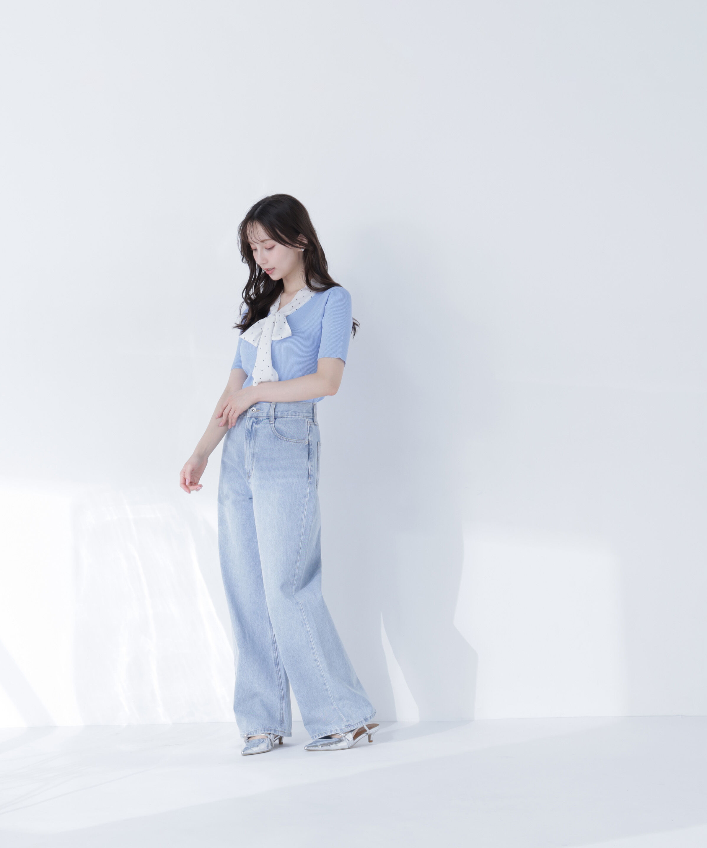  「ドットリボンボウタイニット」|ニット・セーター|