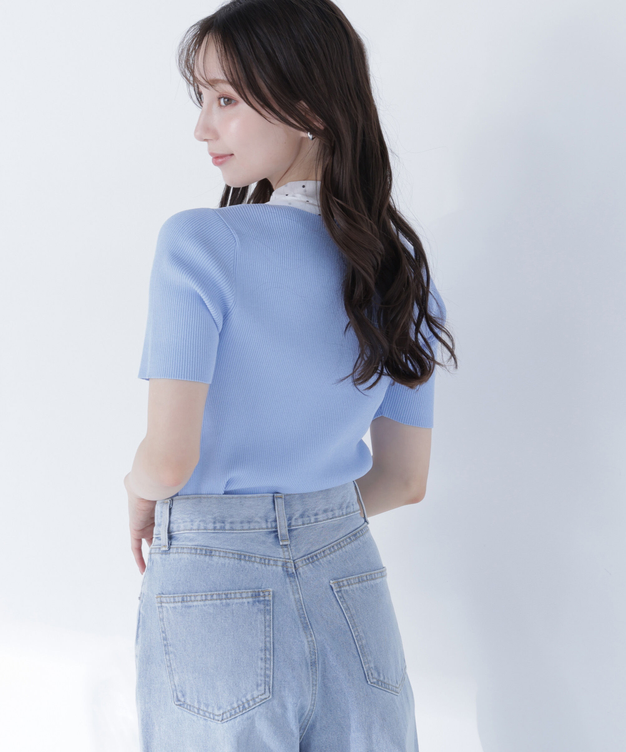  「ドットリボンボウタイニット」|ニット・セーター|