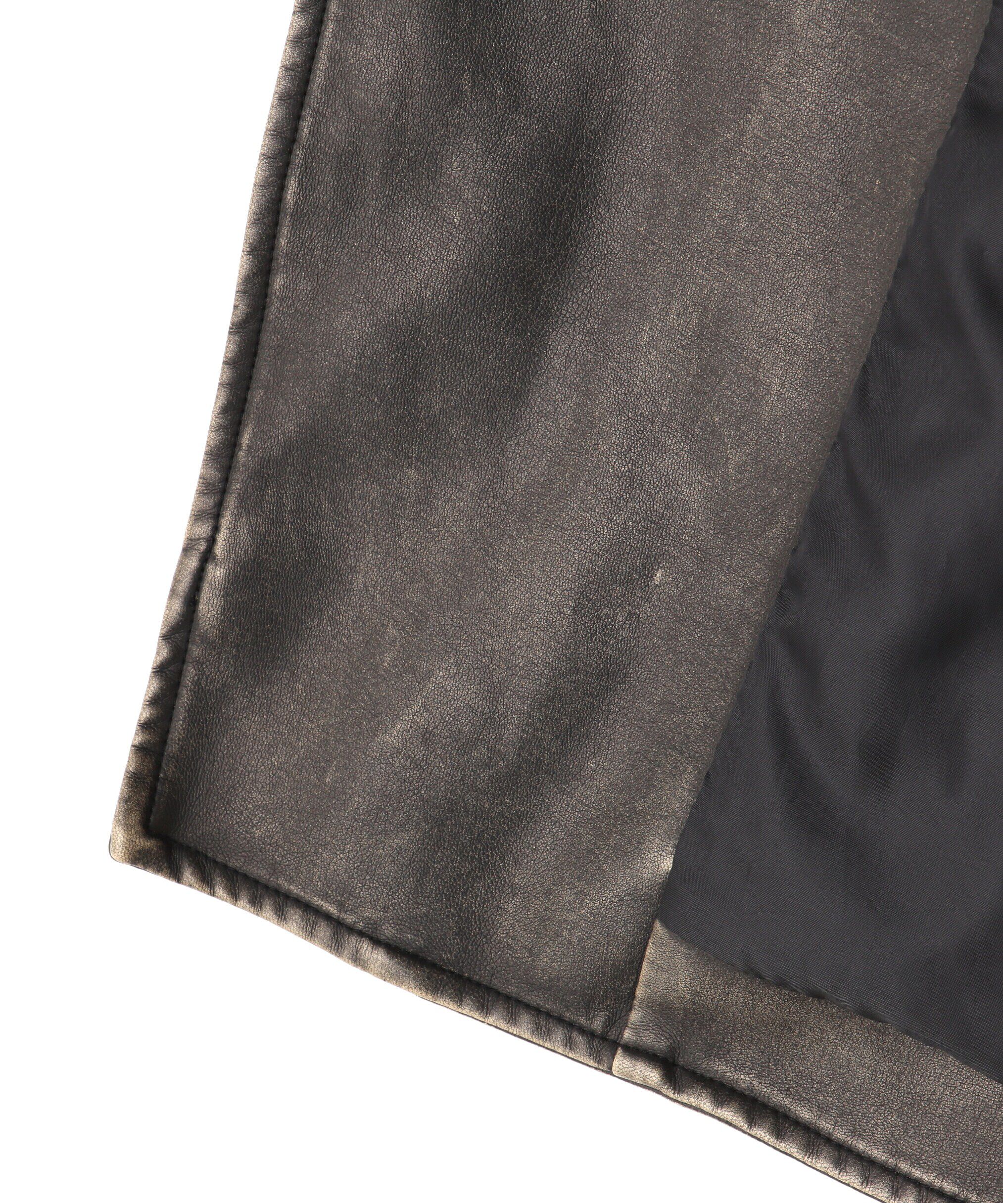  「フェイクレザーライダースジレ」|ブルゾン・スタジャン|