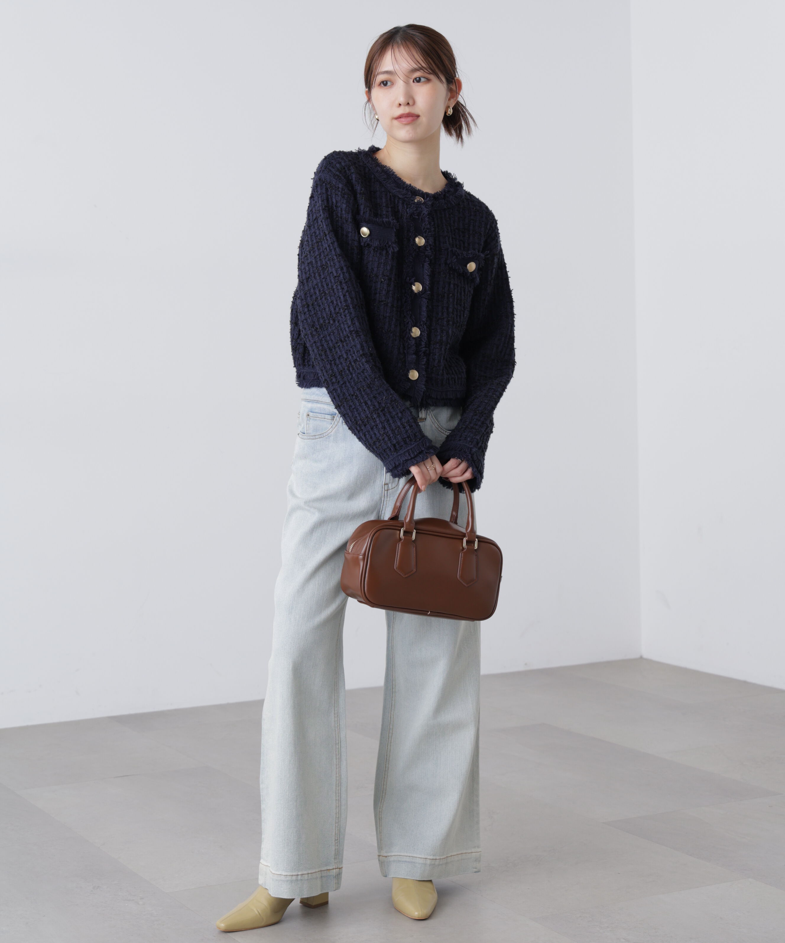  「ツィードニットカーディガン」|ニット・セーター|
