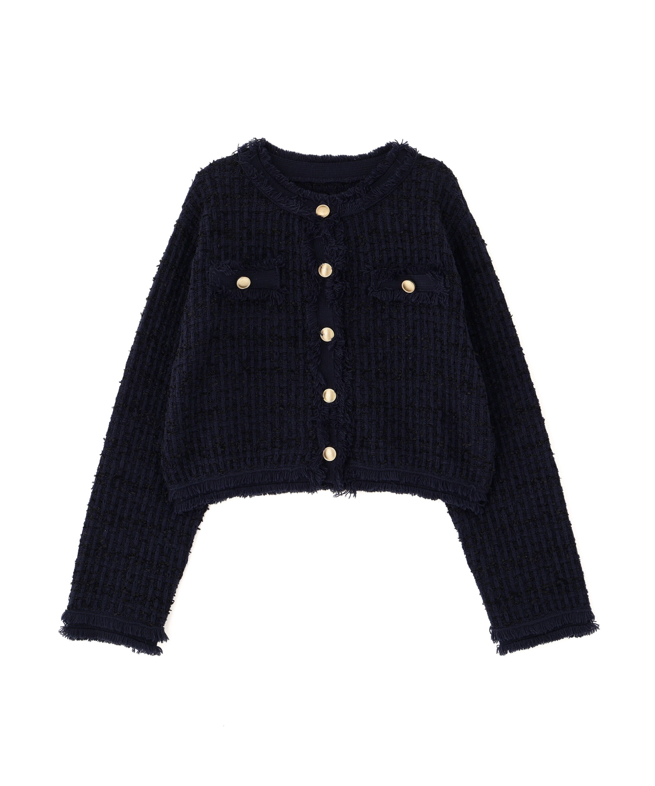  「ツィードニットカーディガン」|ニット・セーター|