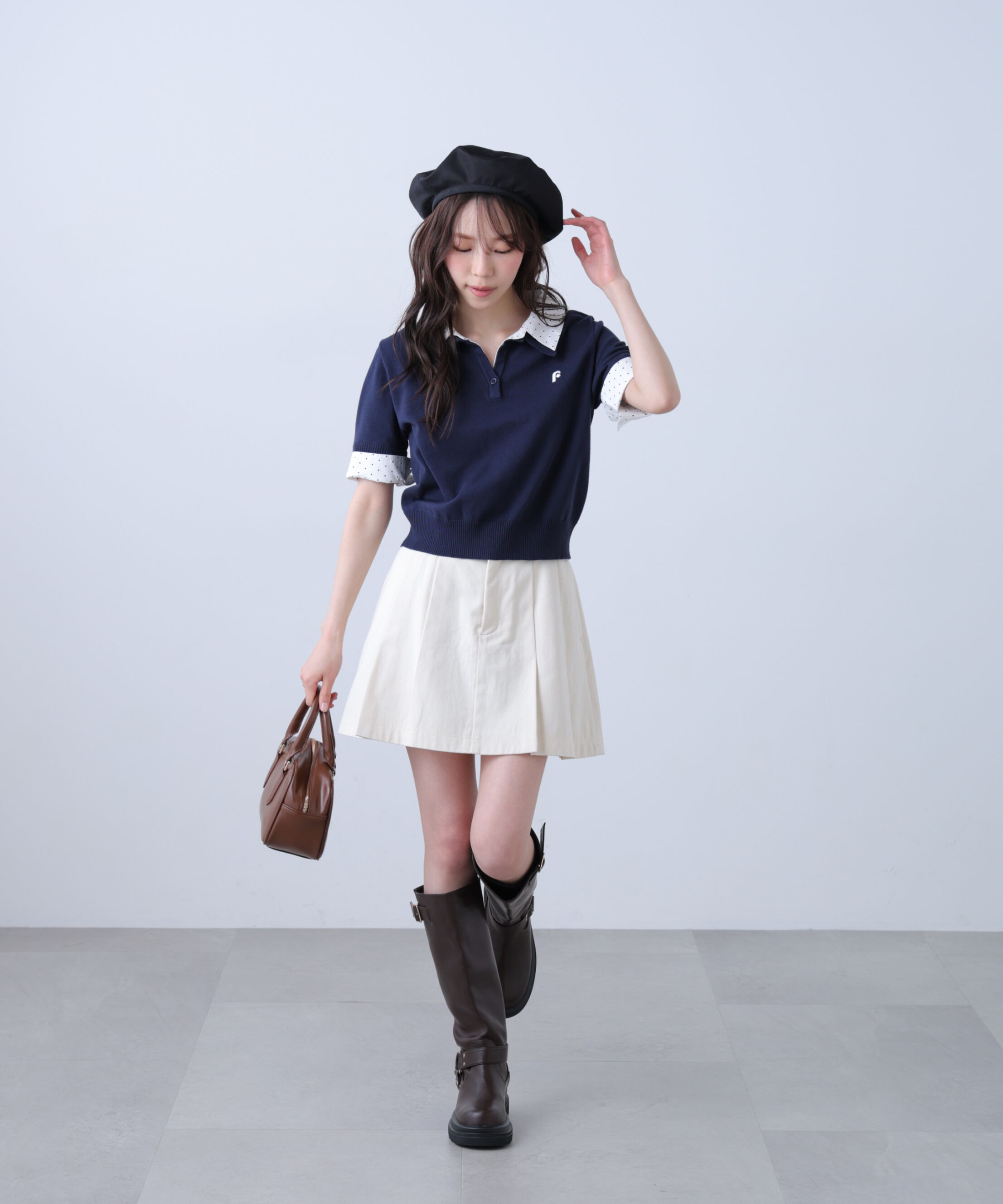  「〈セットアップ対応〉ベルト付きプリーツミニスカート」|スカート|