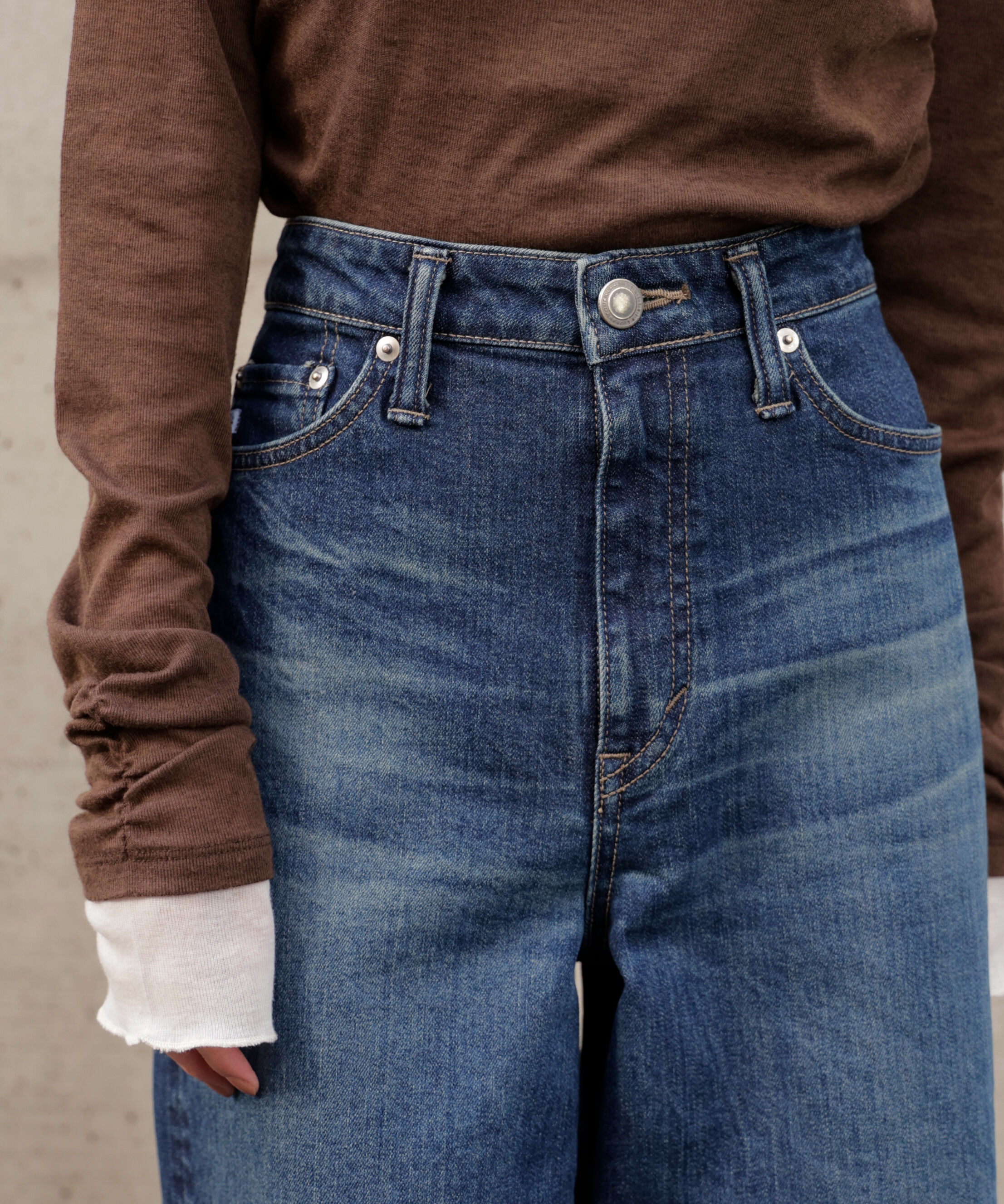  「〈SOMETHING〉LISAワイドデニムパンツ XS別注」|その他|