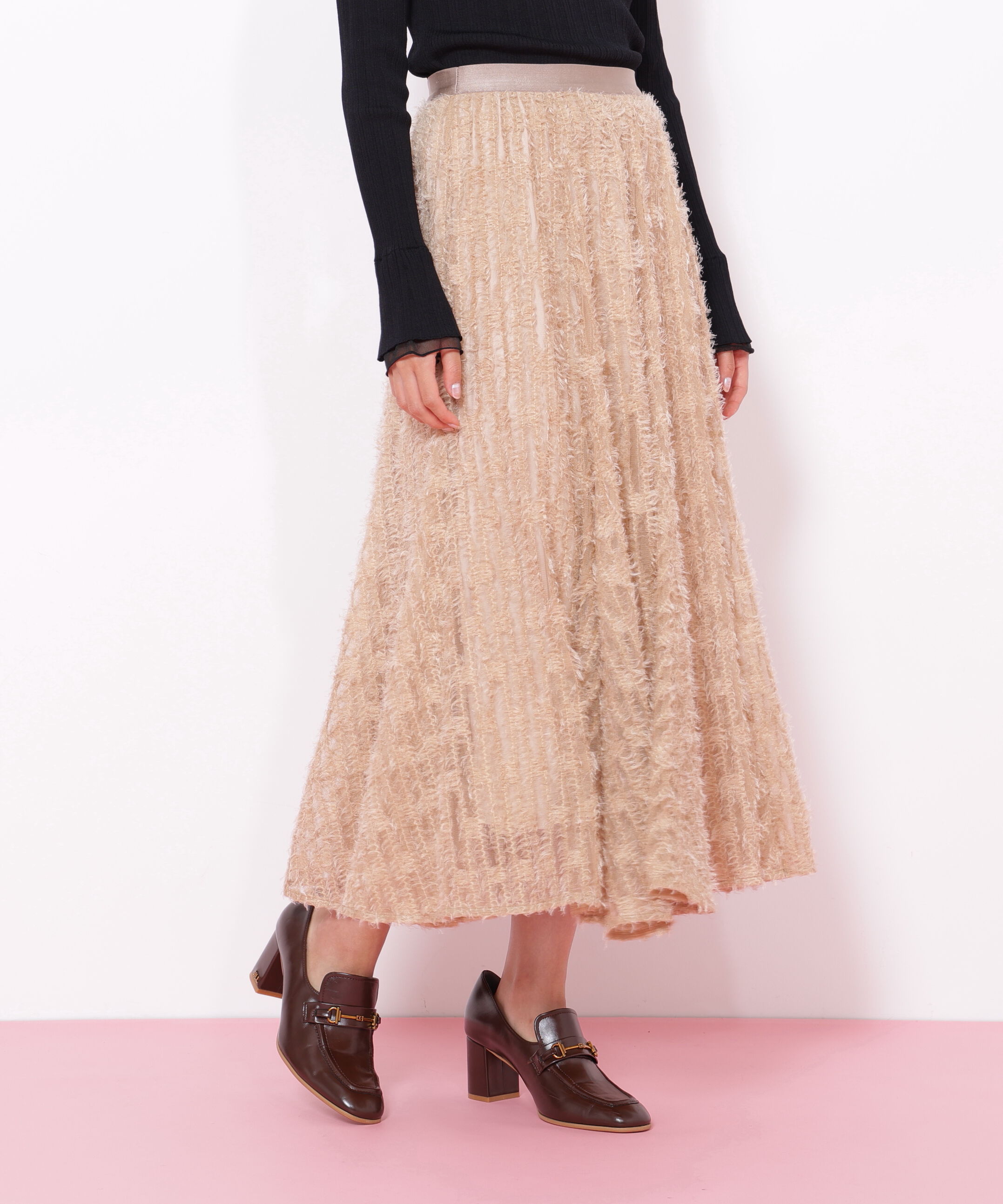  「フェザーテープチュールスカート」|スカート|