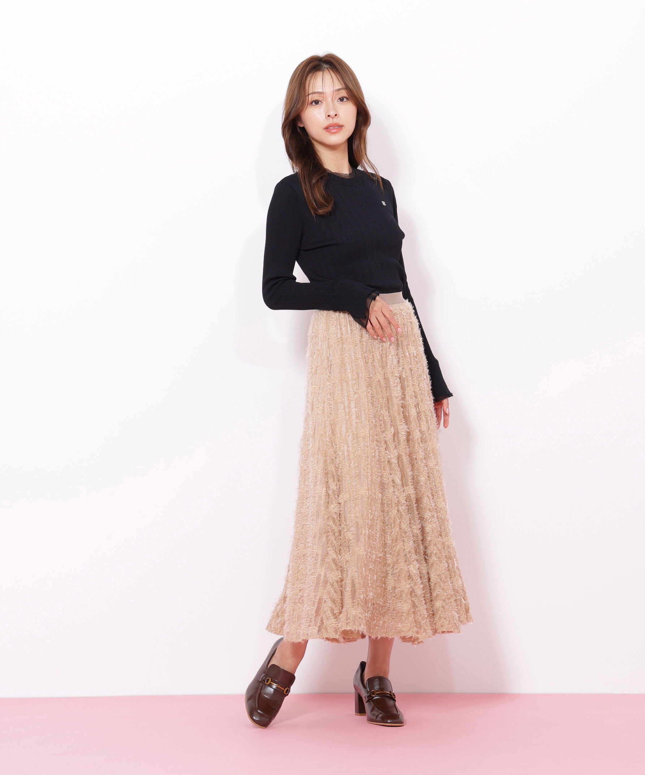  「フェザーテープチュールスカート」|スカート|