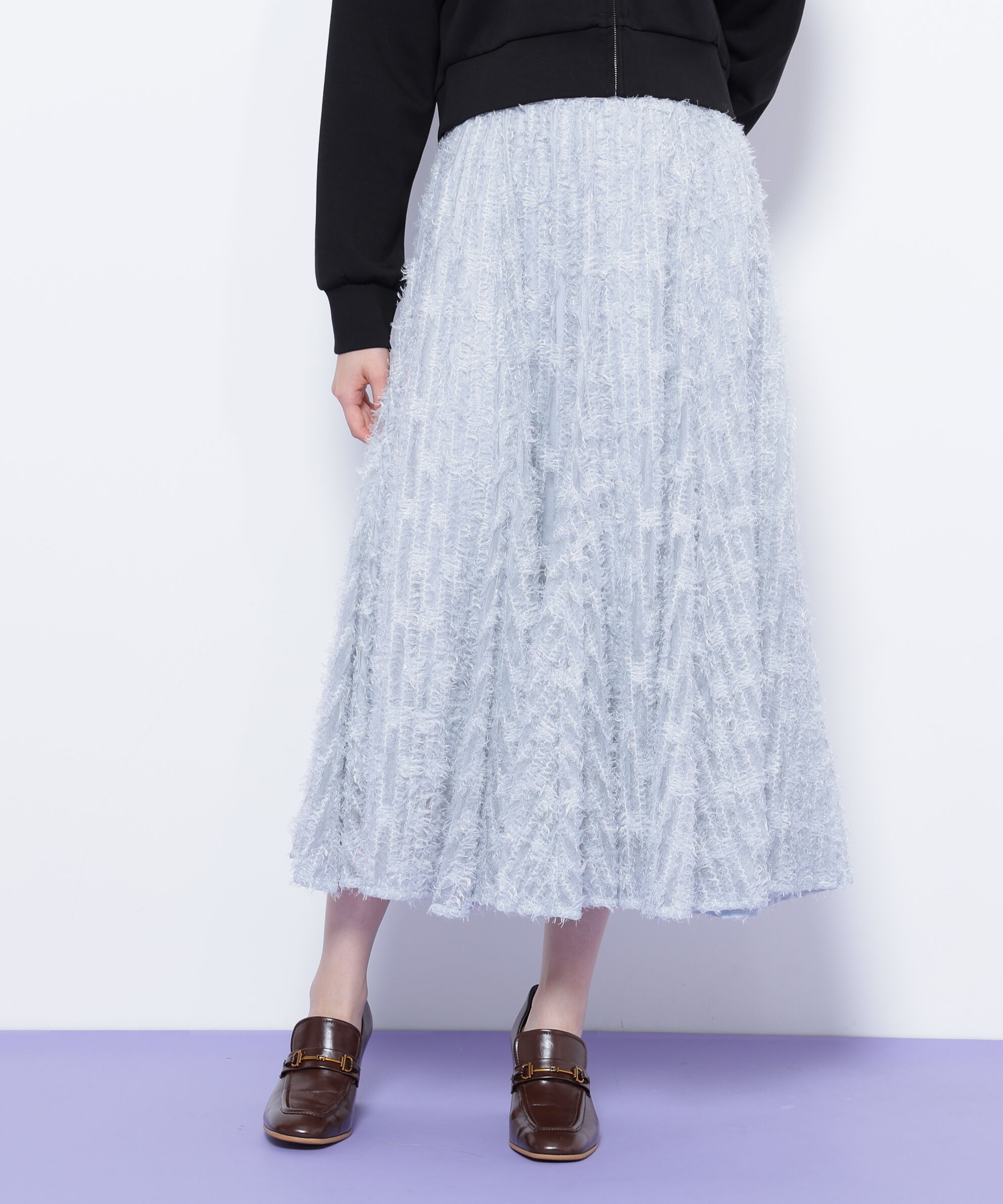  「フェザーテープチュールスカート」|スカート|