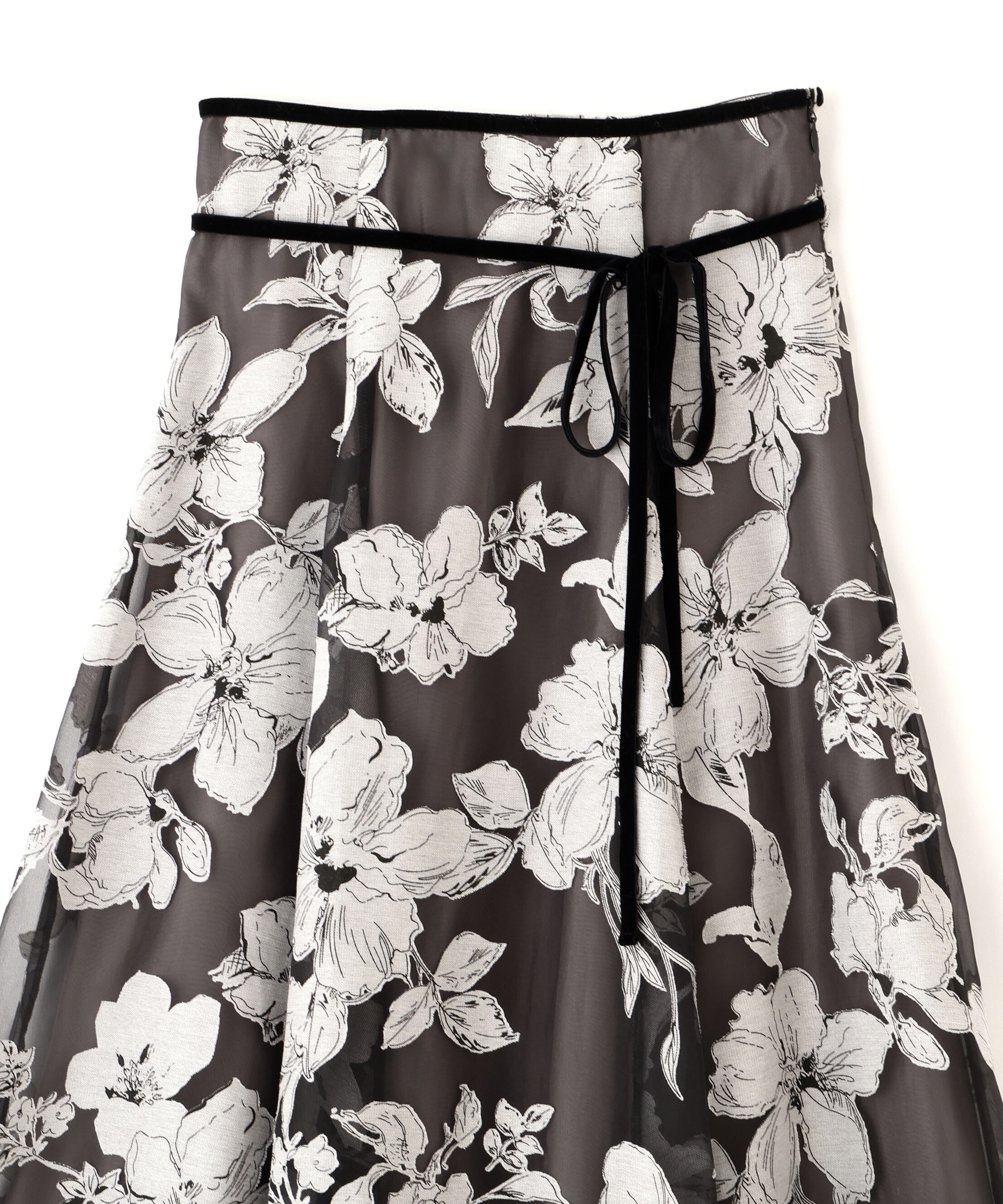  「ベロアリボンオパールフラワースカート」|スカート|