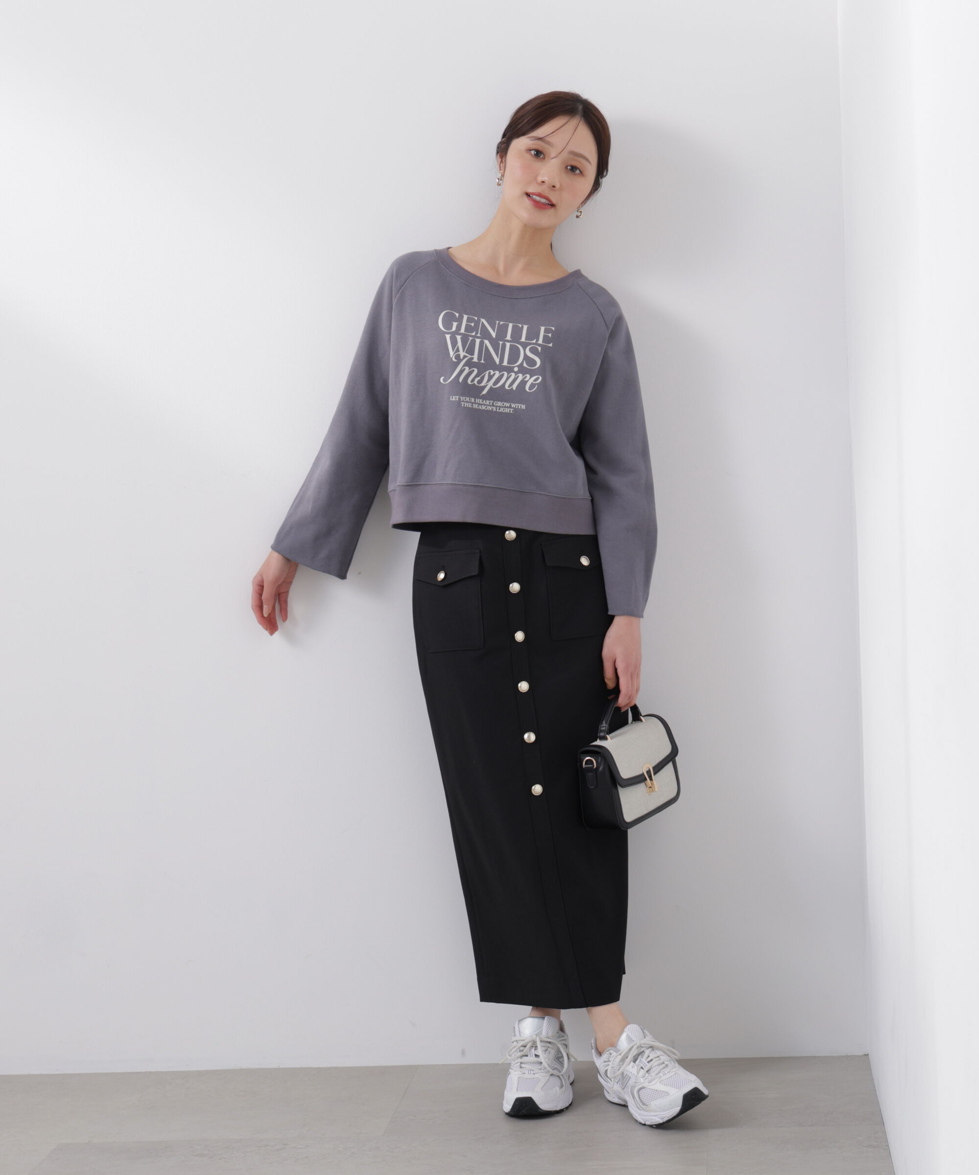 PROPORTION BODY DRESSING「フロント釦ナロースカート　26SS」|スカート|