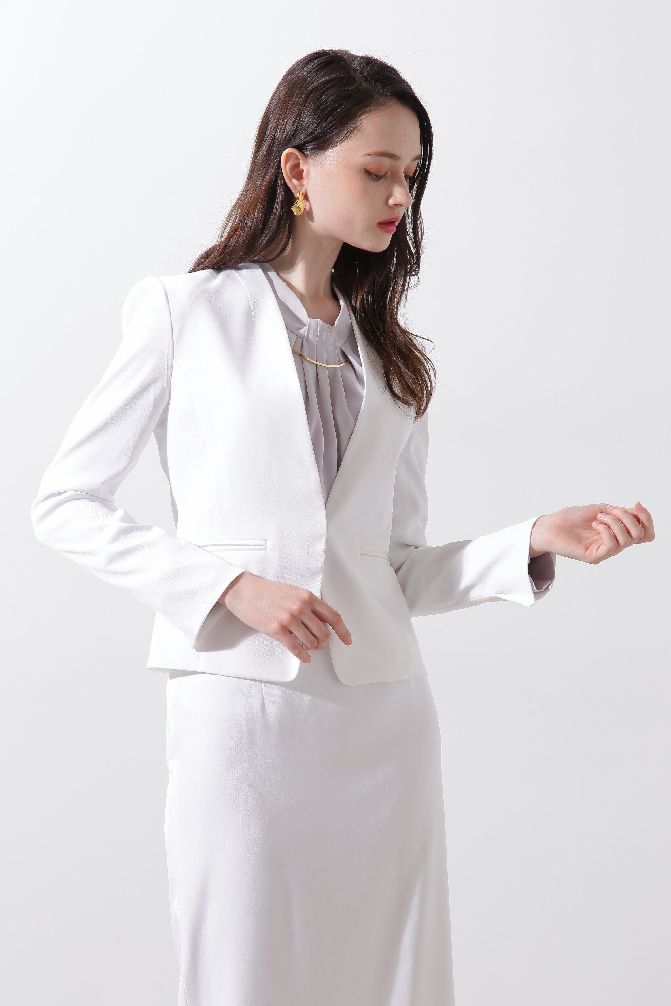  「ハイツイストセットアップジャケット」|その他|ホワイト