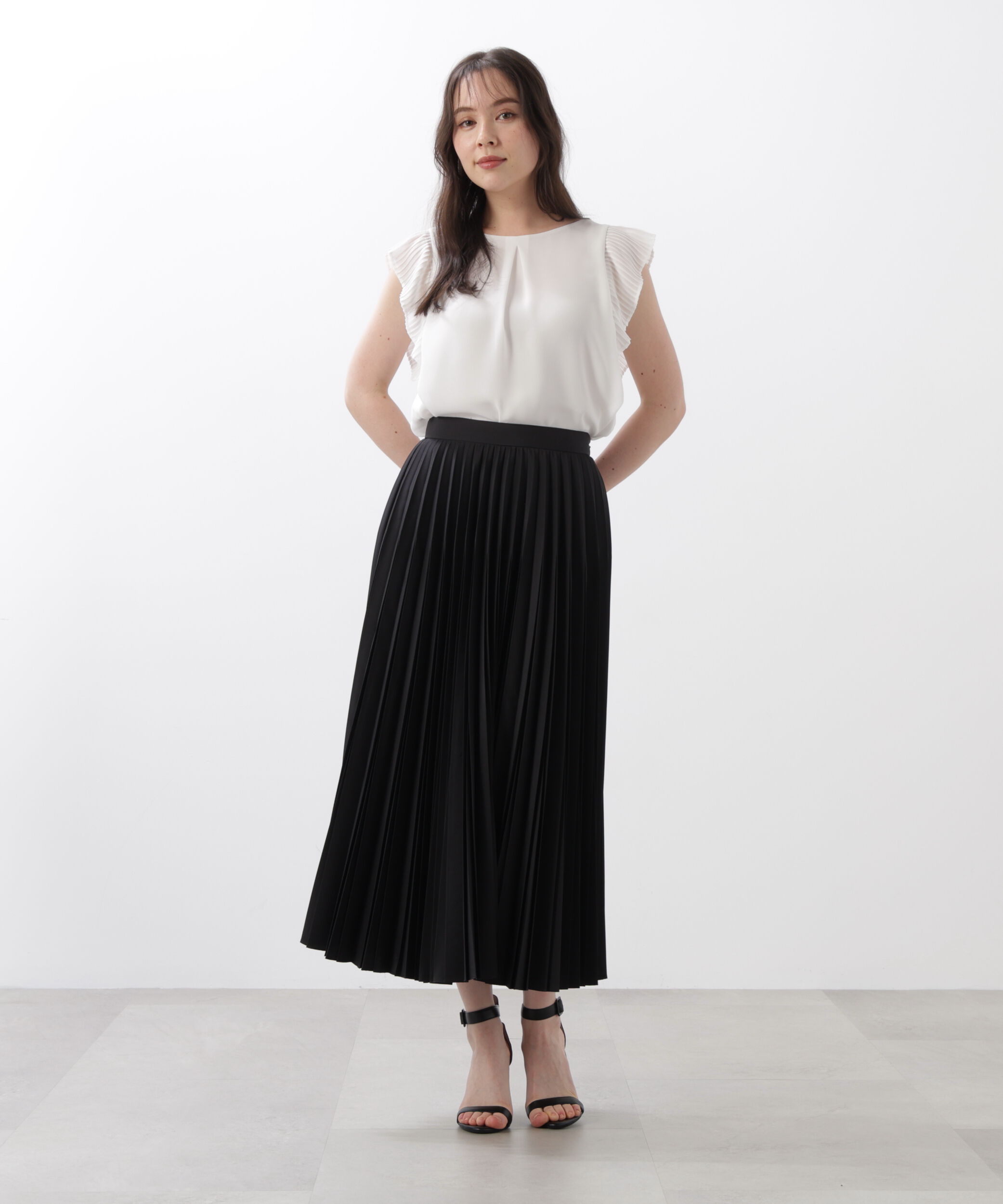  「プリーツスリーブタックブラウス」|シャツ・ブラウス|