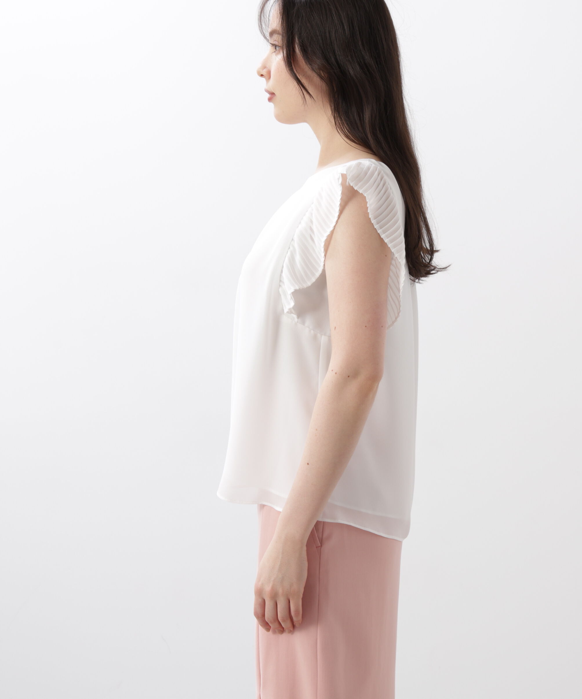  「プリーツスリーブタックブラウス」|シャツ・ブラウス|