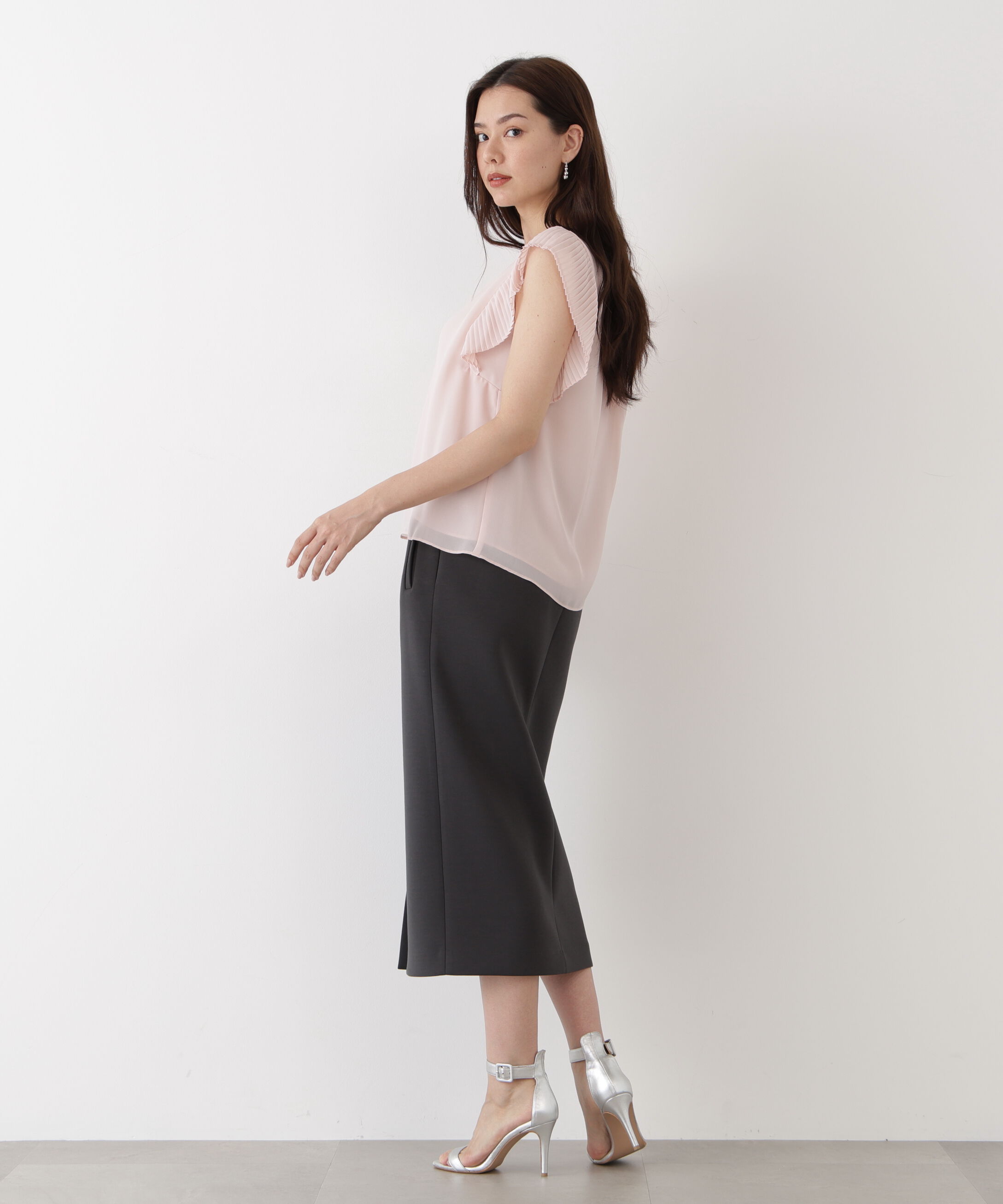  「プリーツスリーブタックブラウス」|シャツ・ブラウス|