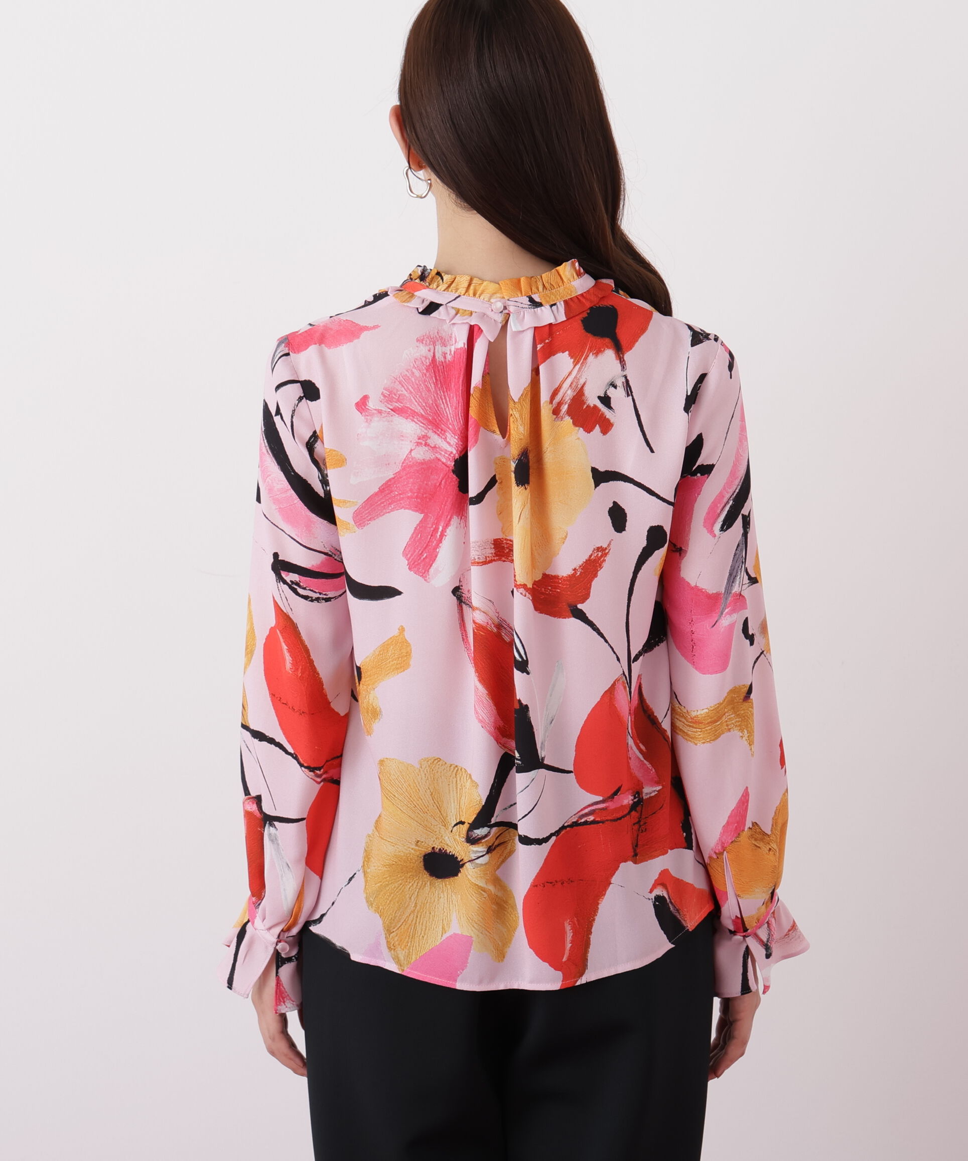  「◆フラワープリントギャザーブラウス」|シャツ・ブラウス|