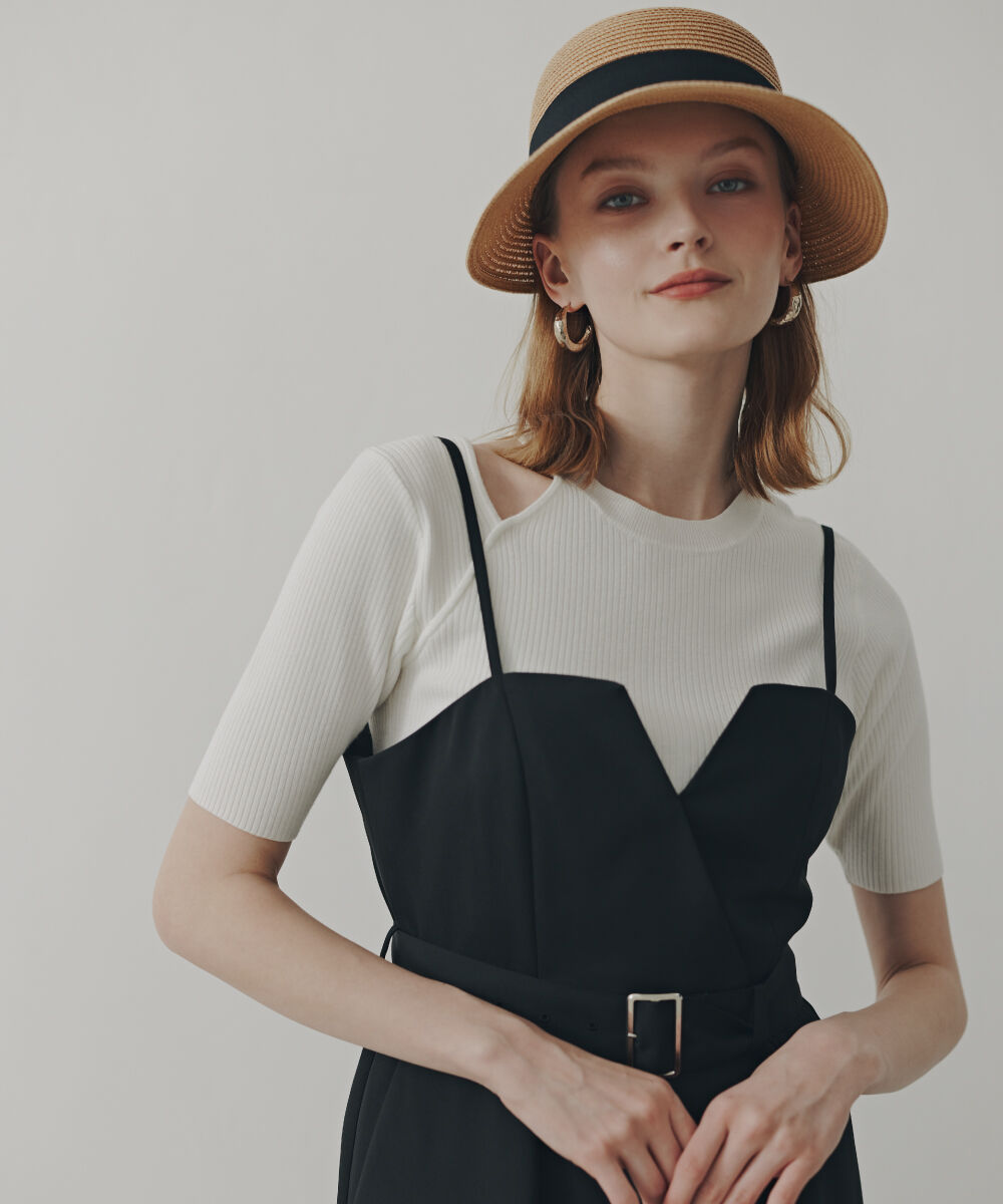  「［美香さん着用］カッティングニットプルオーバー」|ニット・セーター|