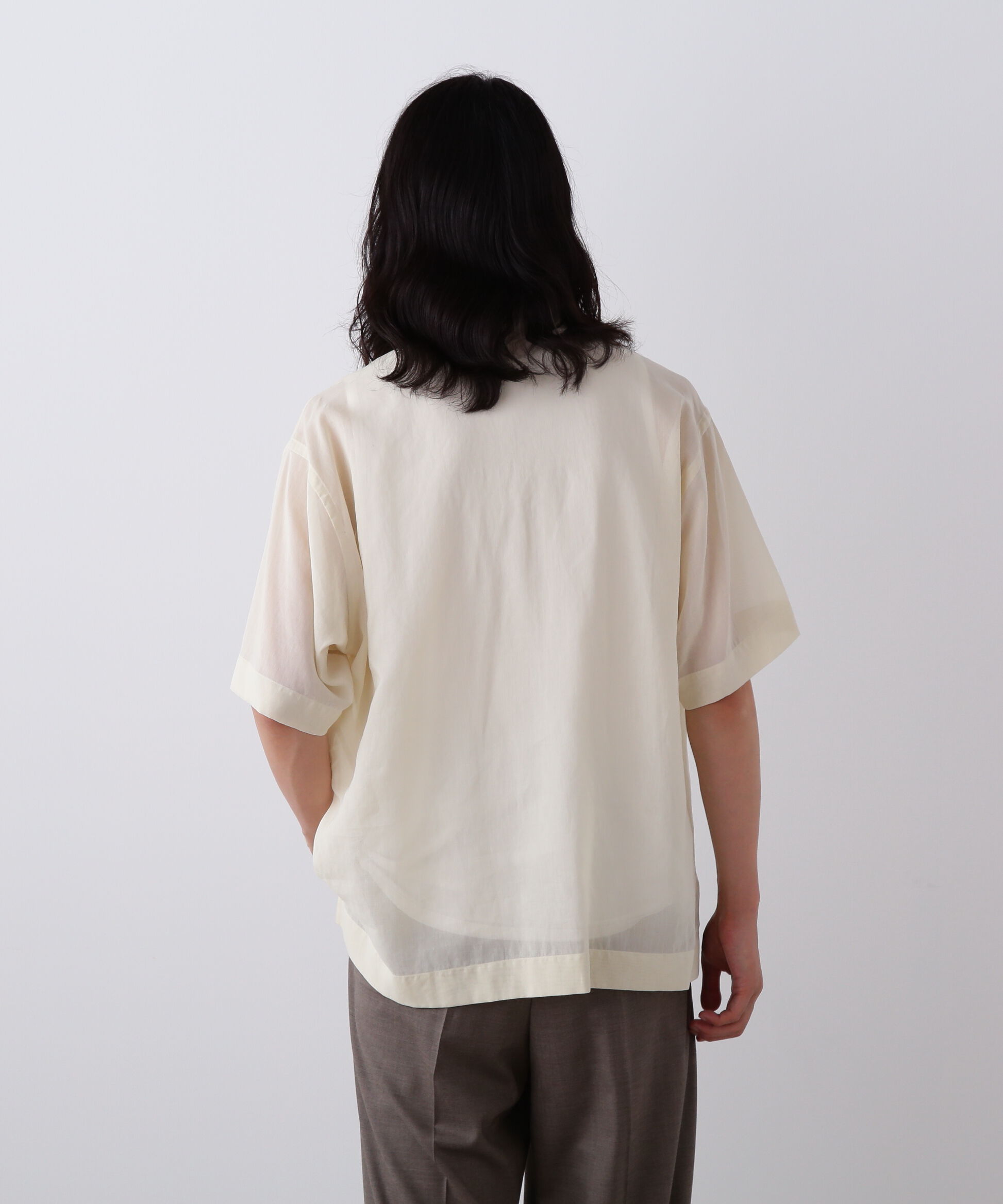 YLEVE 「YLEVE / COTTON VOILE LAWN OPEN COLLAR SHIRT」|シャツ・ブラウス|