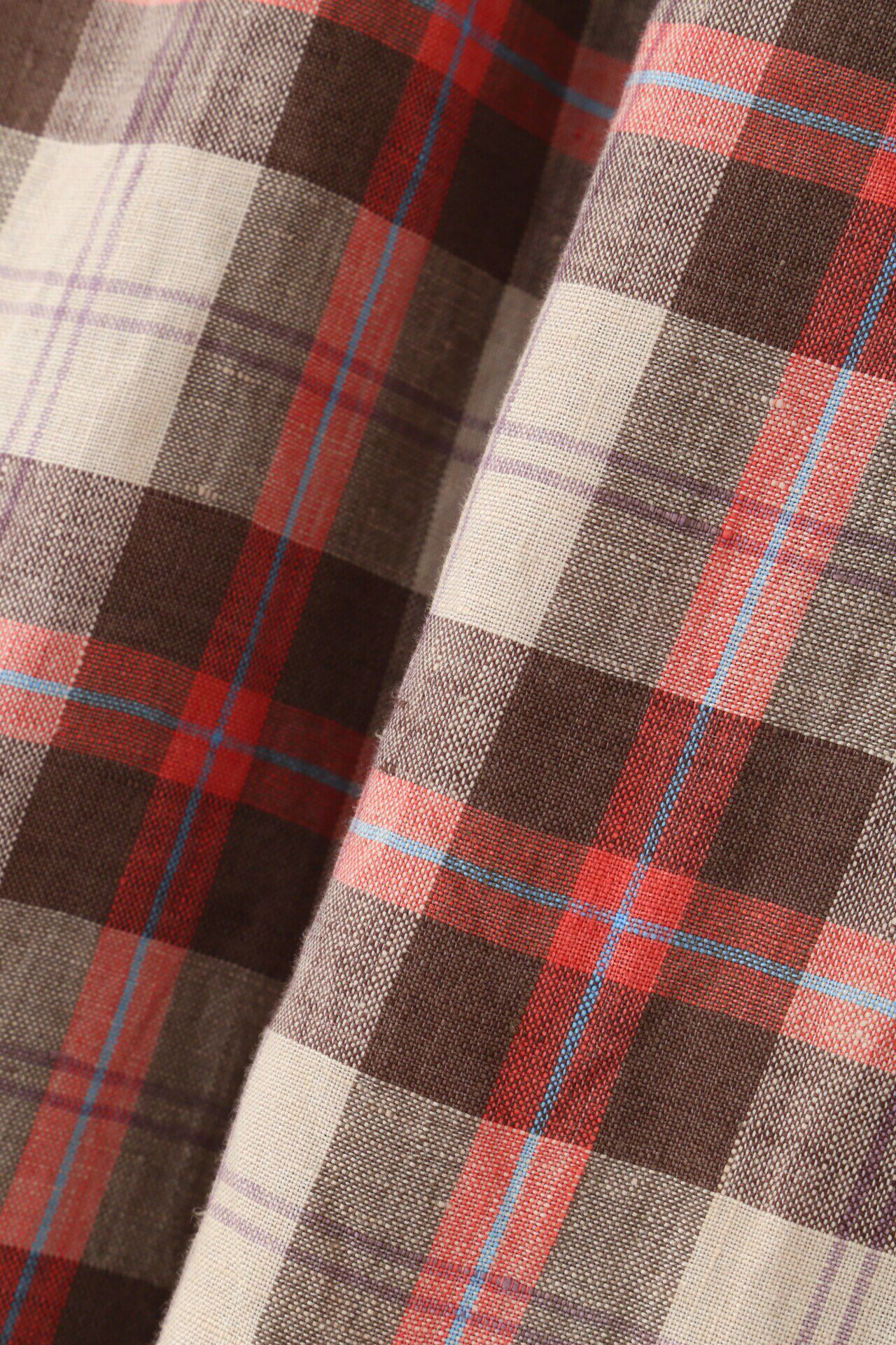  「◆麻チェックボリュームスカート」|スカート|