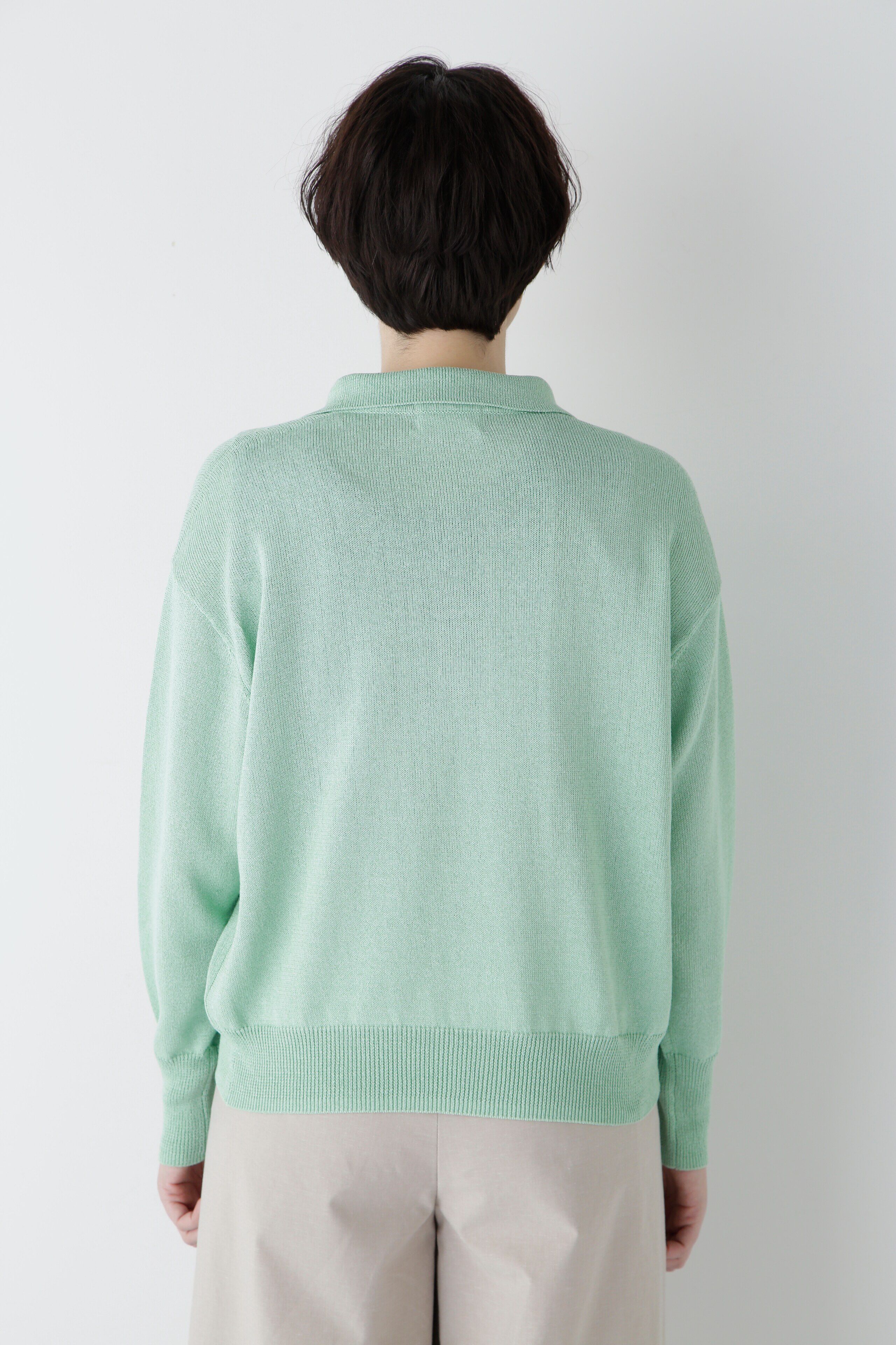  「◆【ウォッシャブル】ペーパーヤーンセーラーカラートップス」|ニット・セーター|