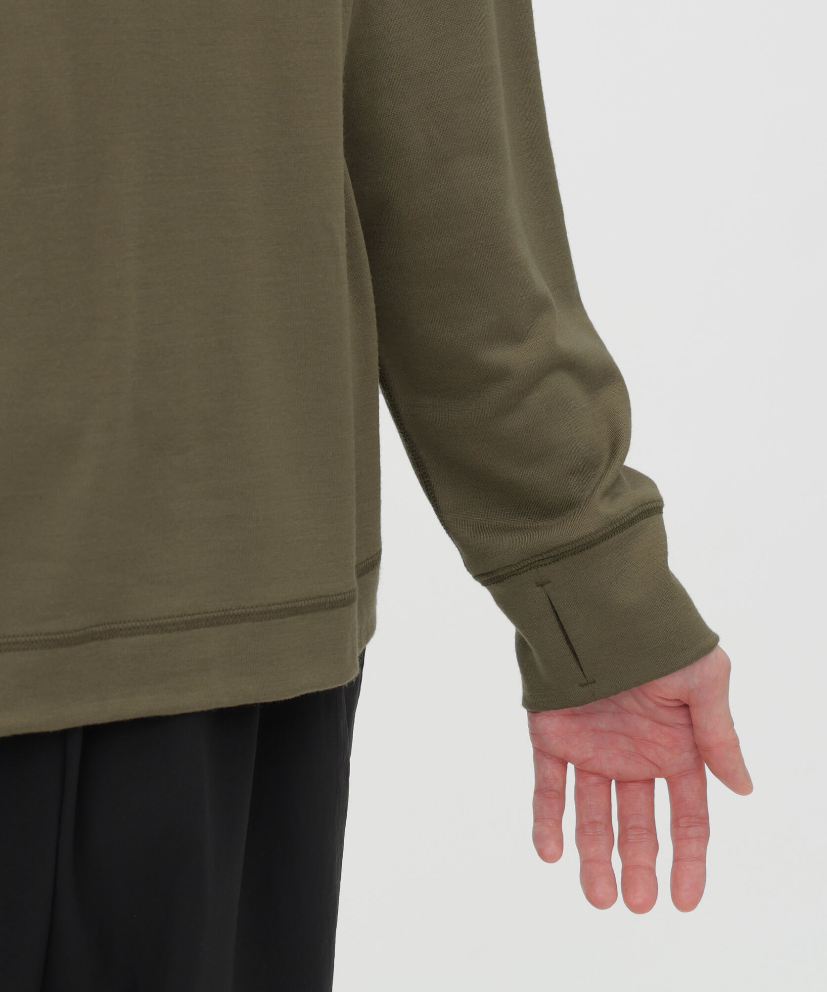 MARGARET HOWELL「FINEGAUGE WASHABLE WOOL JERSEY TOP」|Tシャツ・カットソー|