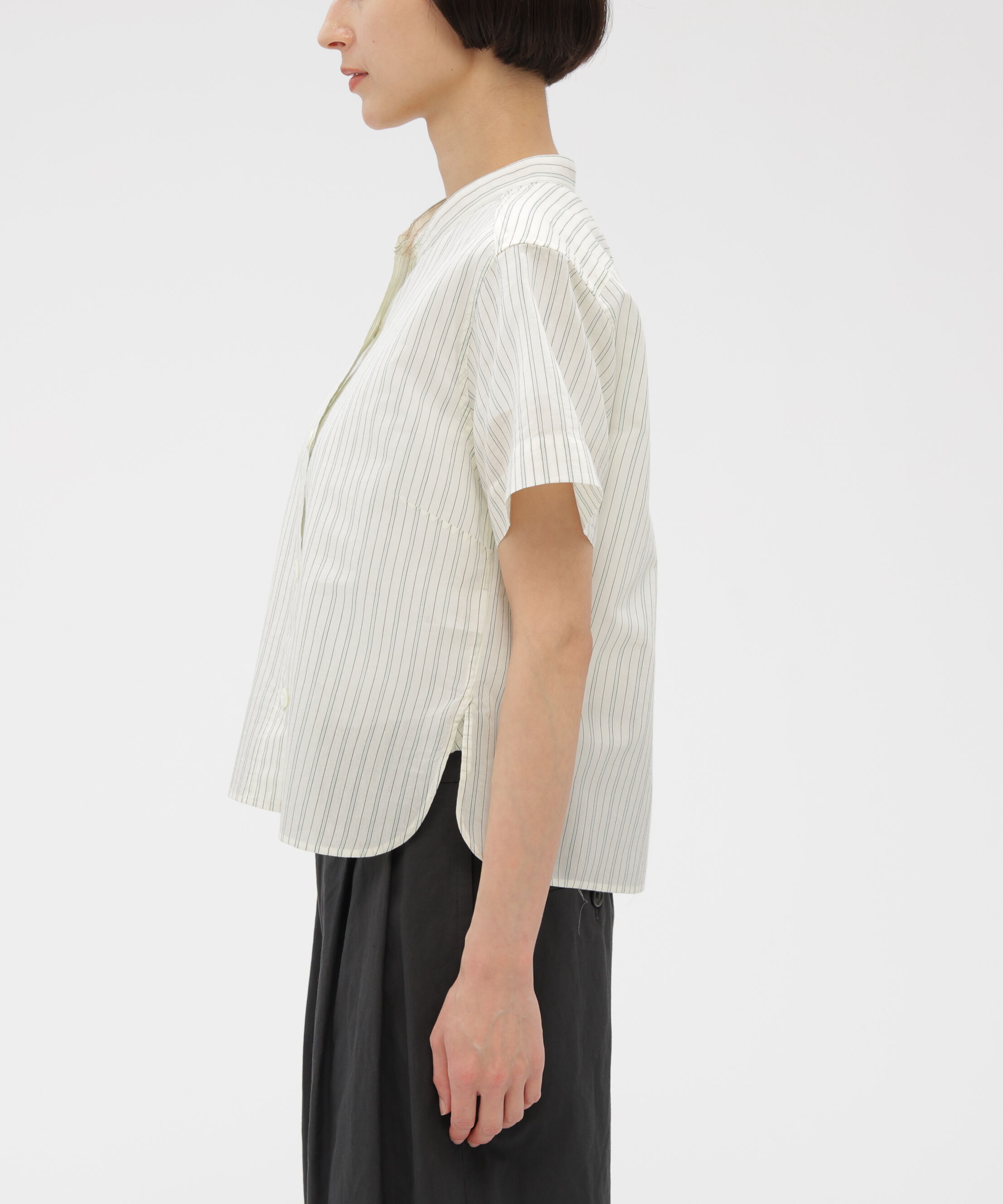  「COTTON SILK GRAPHIC STRIPE SHIRT」|シャツ・ブラウス|