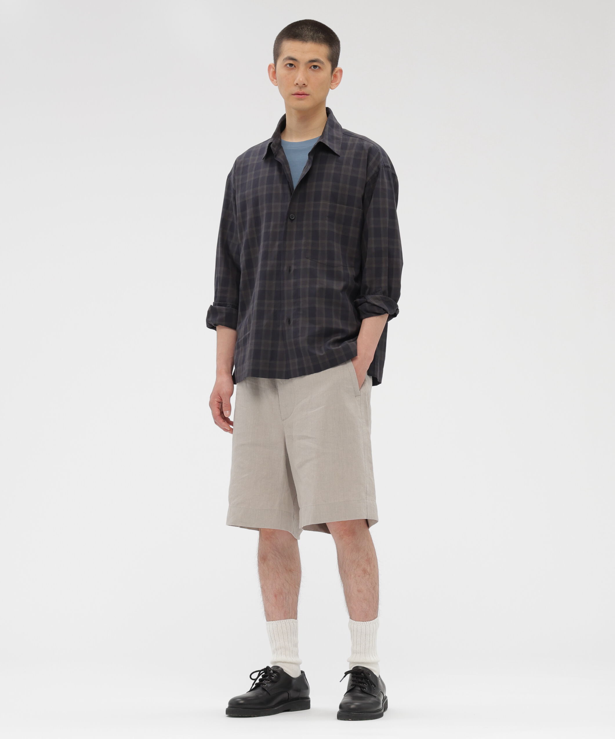 MARGARET HOWELL「COTTON VOILE CHECK SHIRT」|シャツ・ブラウス|