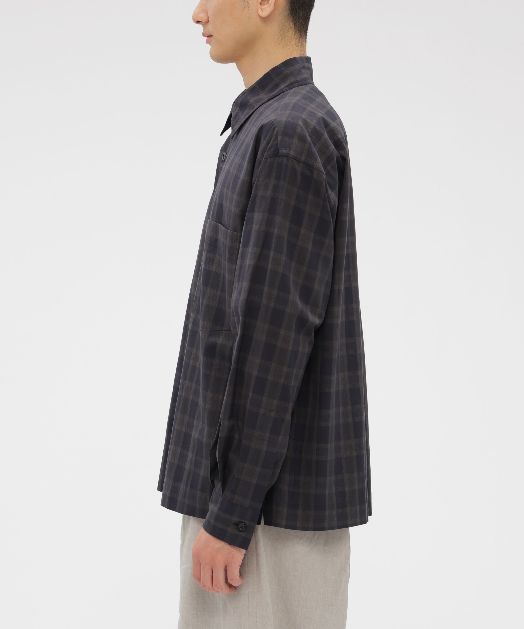 MARGARET HOWELL「COTTON VOILE CHECK SHIRT」|シャツ・ブラウス|