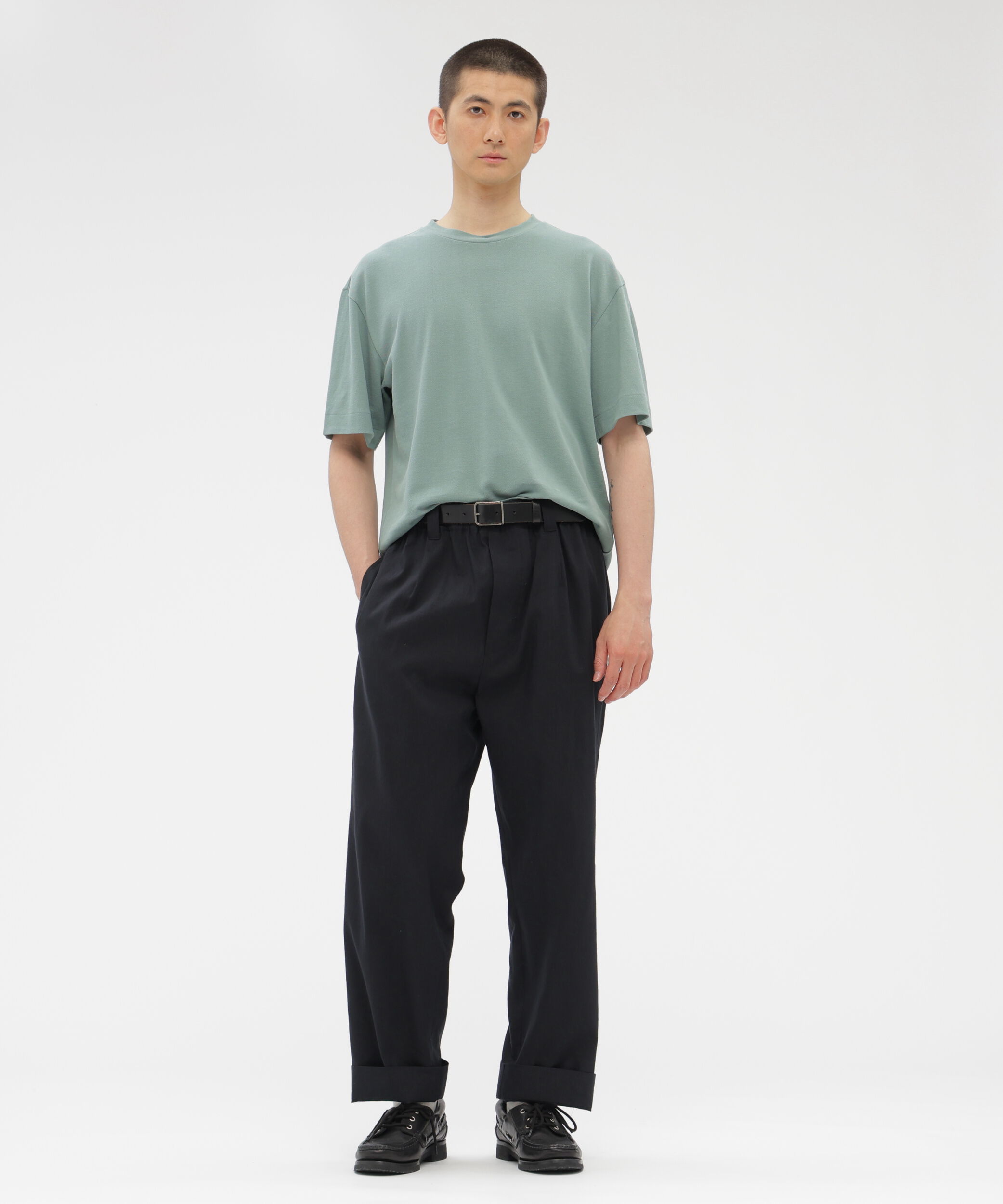 MARGARET HOWELL「COTTON LINEN PIQUE TOP」|Tシャツ・カットソー|