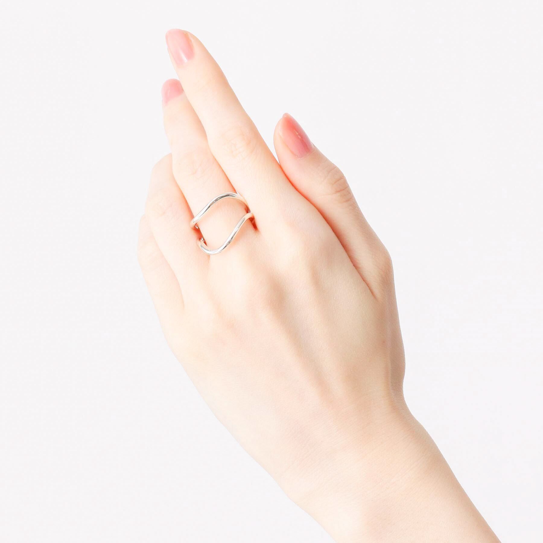 COCOSHNIK「シルバー 2連ライン リング」|リング|