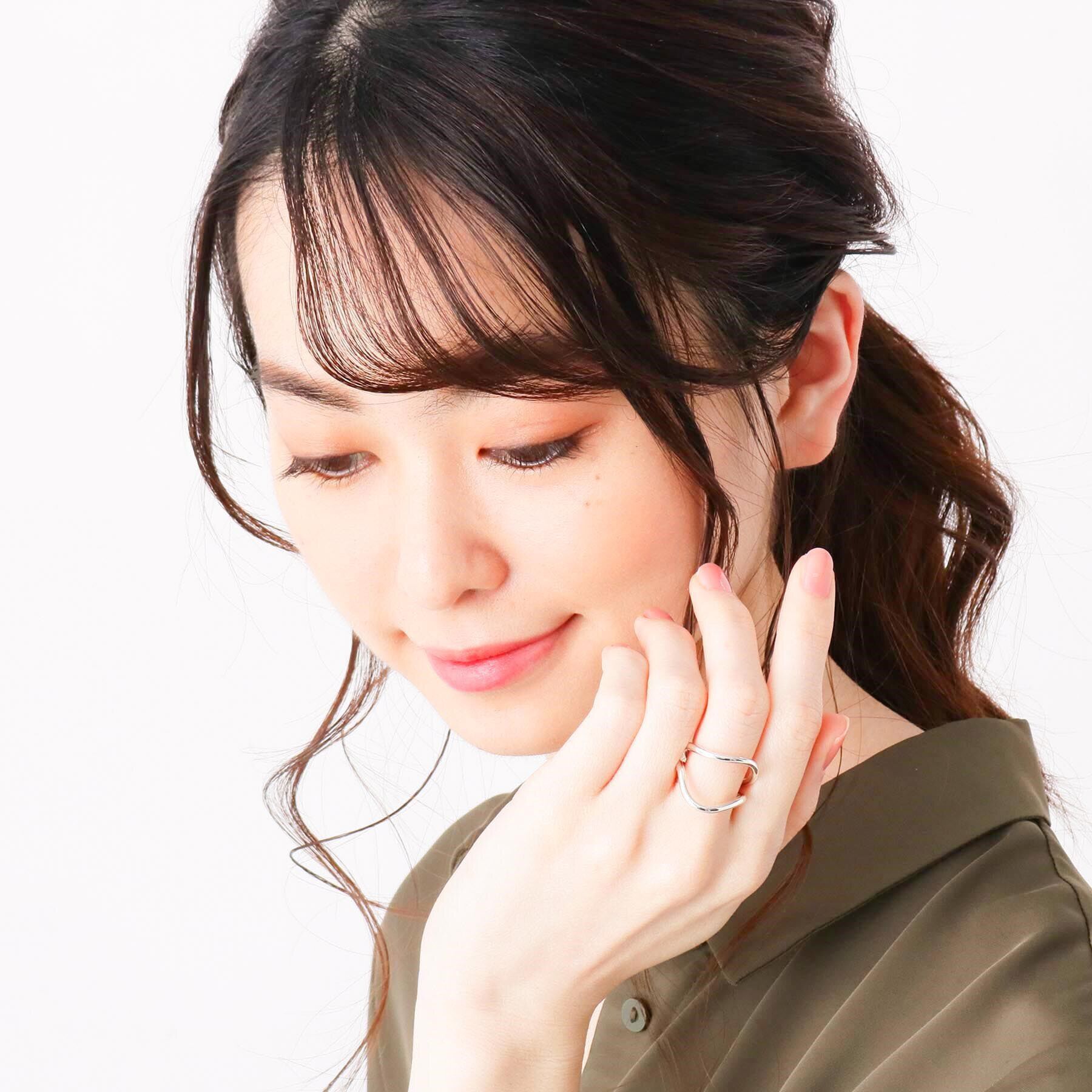 COCOSHNIK「シルバー 2連ライン リング」|リング|