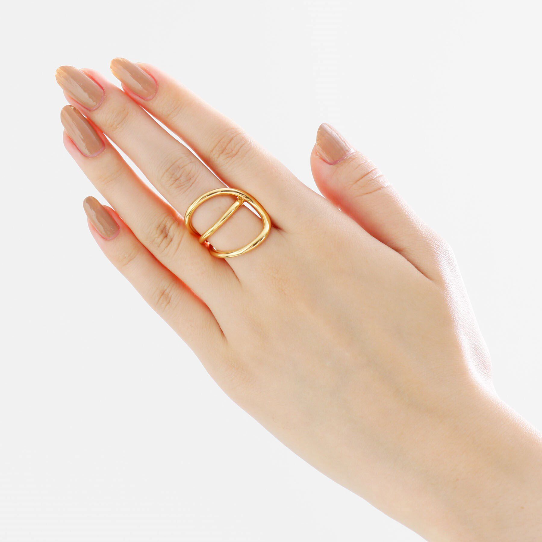 COCOSHNIK ONKITSCH「シルバー リングイヤーカフ ワイドハング GP」|リング|