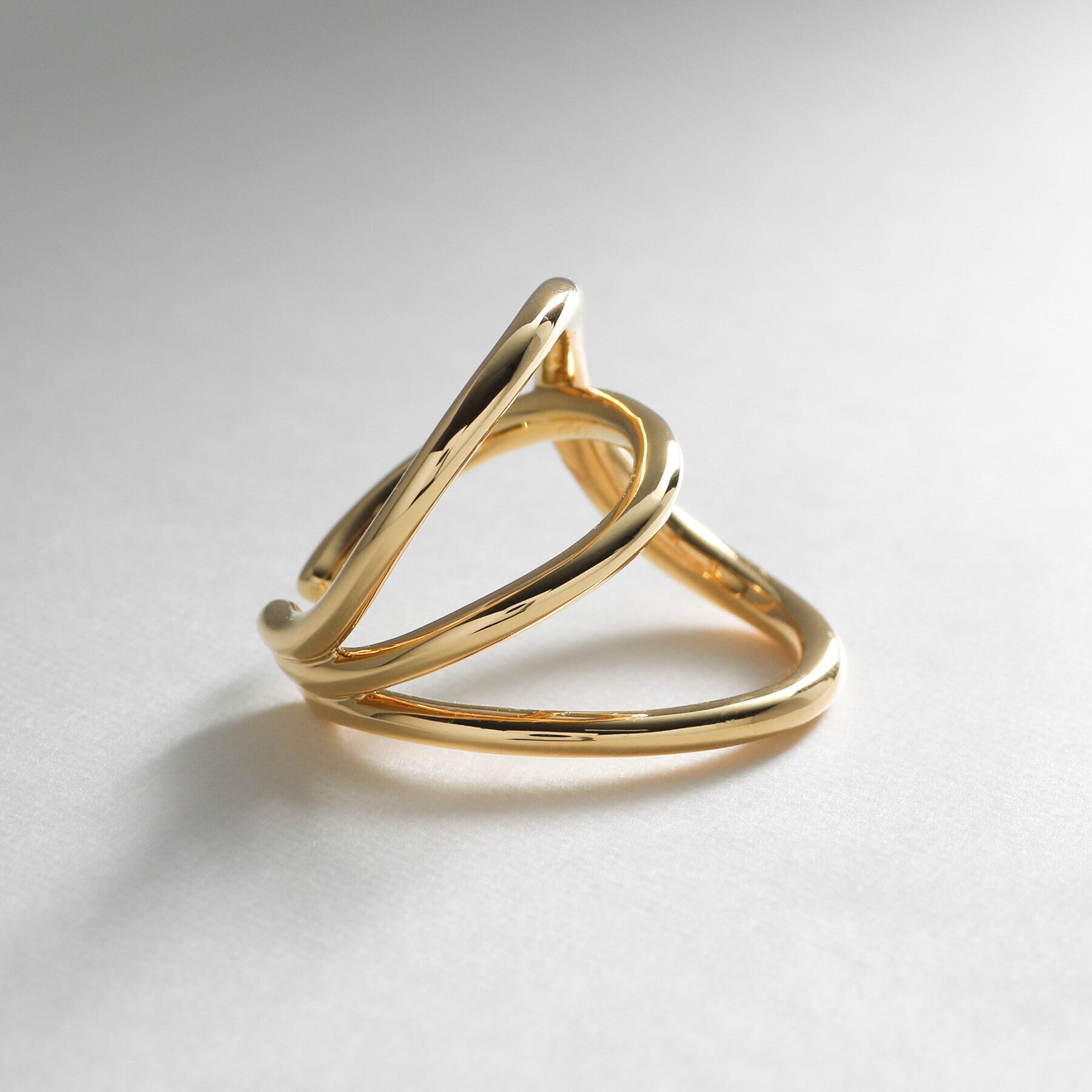 COCOSHNIK ONKITSCH「シルバー リングイヤーカフ ワイドハング GP」|リング|