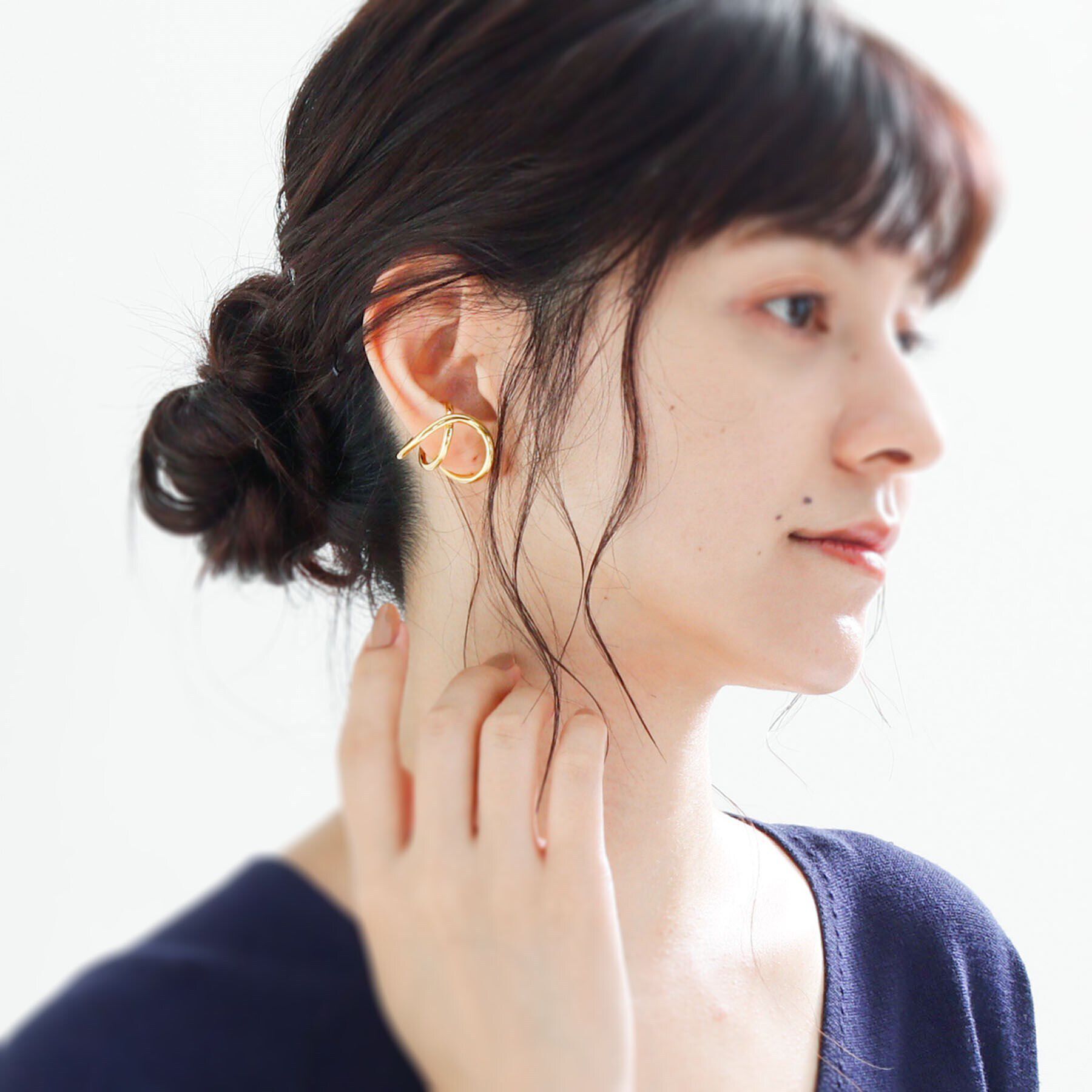 COCOSHNIK ONKITSCH「シルバー リングイヤーカフ ワイドハング GP」|リング|