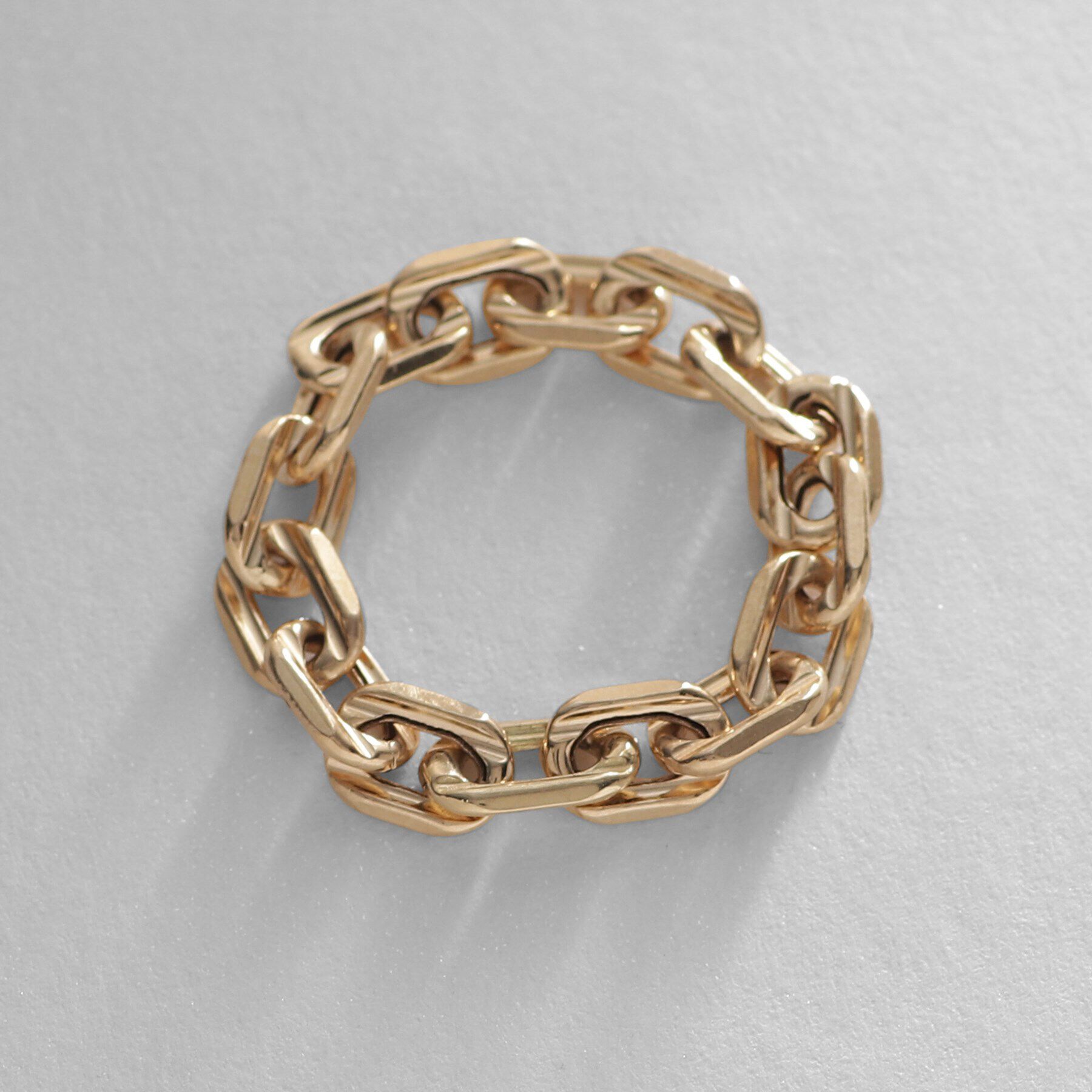 COCOSHNIK「K18中空リネアケーブルチェーン リング」|リング|